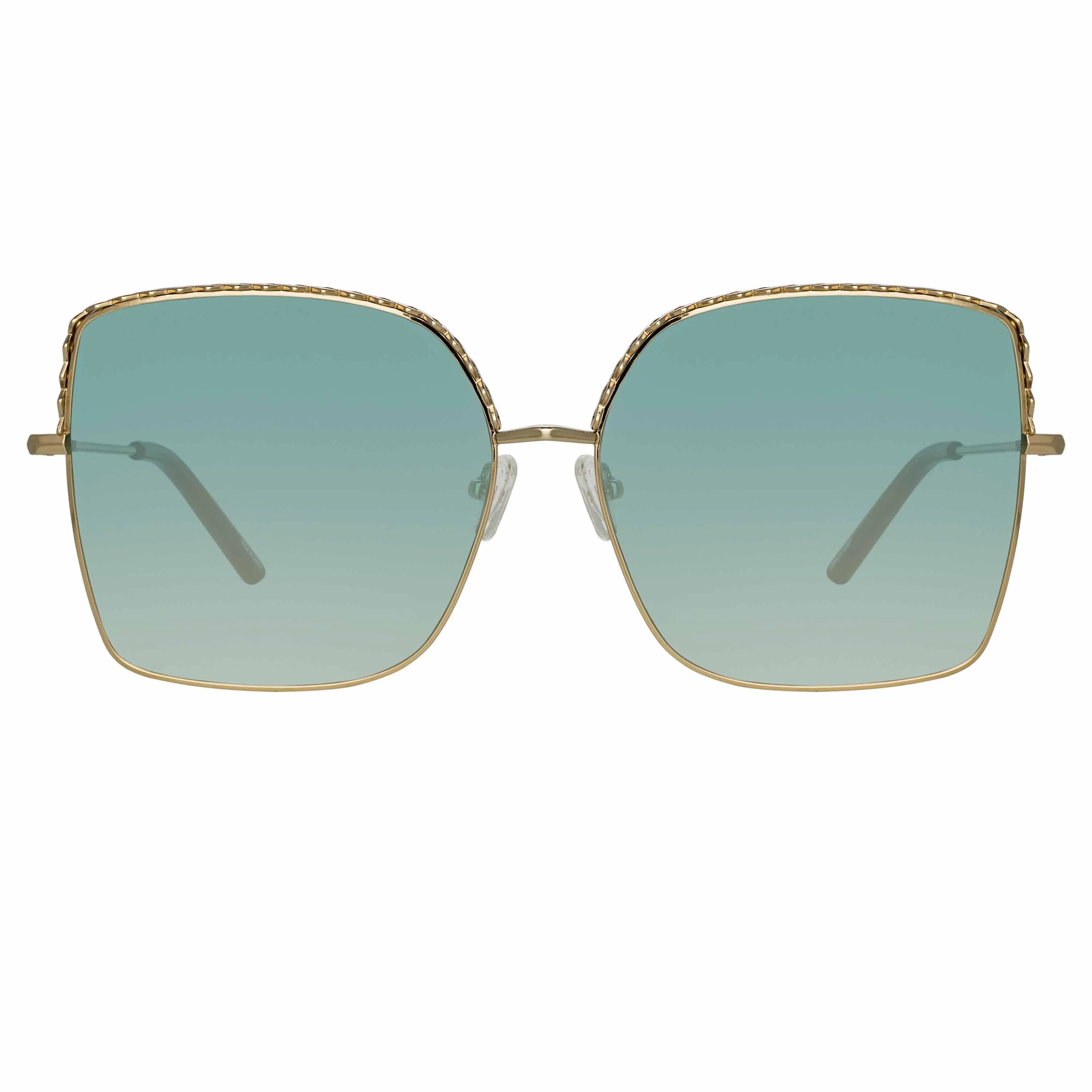 Matthew Williamson Clematis Sunglasses in Light Gold and Green sold by Linda Farrow product image thumbnail 2