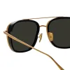 Jarvis Aviator Sunglasses in Black sold by Linda Farrow