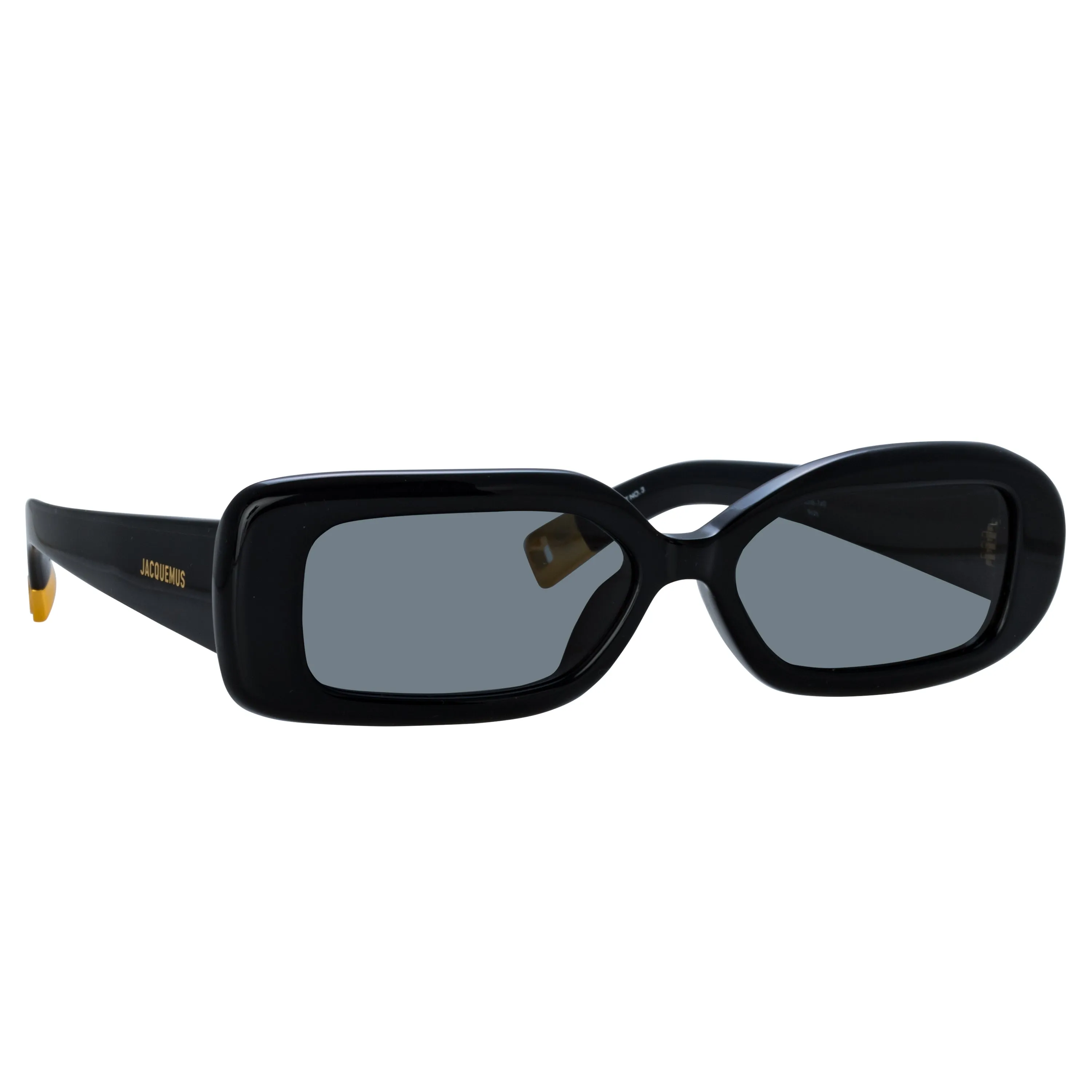 Rond Rectangular Sunglasses in Black by Jacquemus sold by Linda Farrow product image thumbnail 3