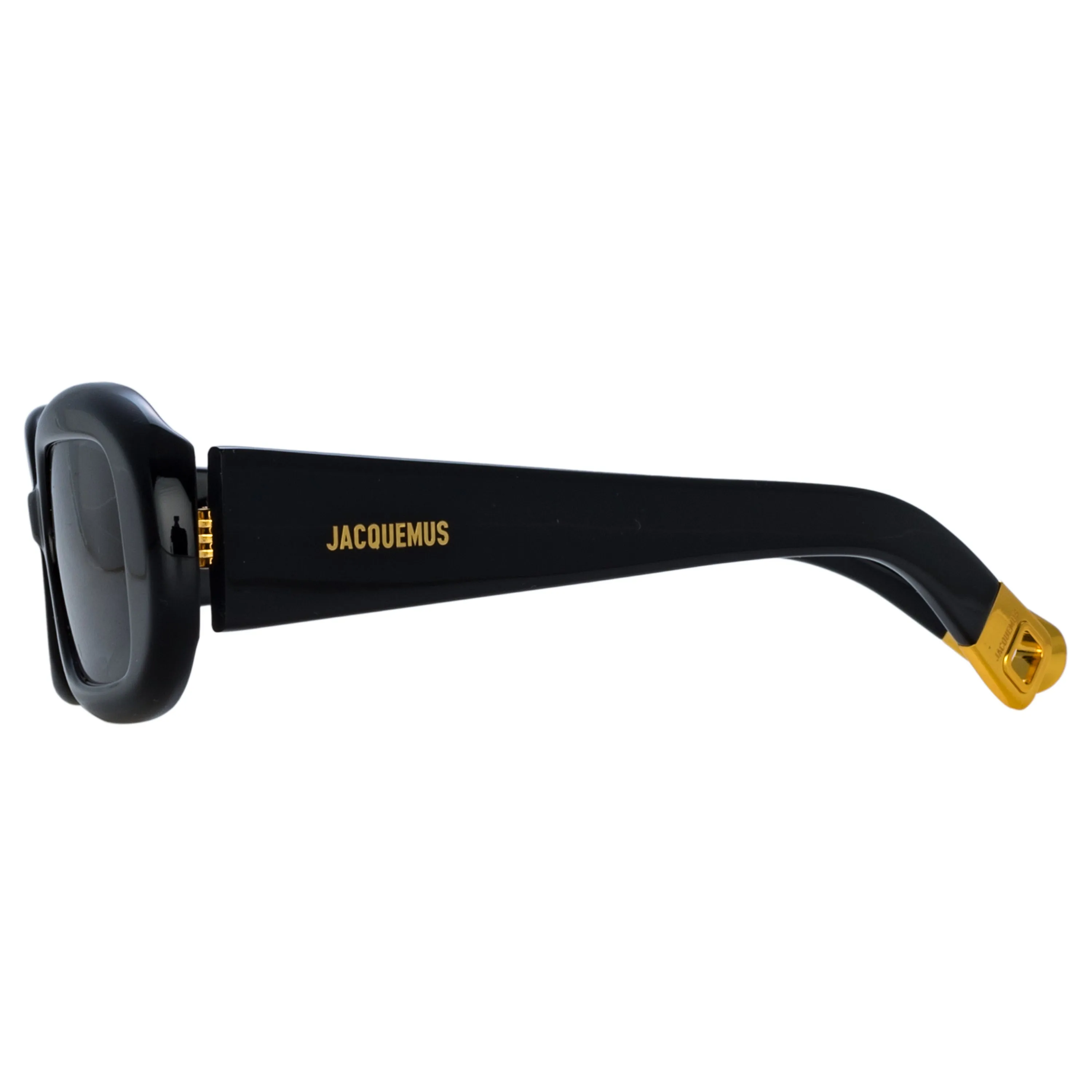 Rond Rectangular Sunglasses in Black by Jacquemus sold by Linda Farrow product image thumbnail 4