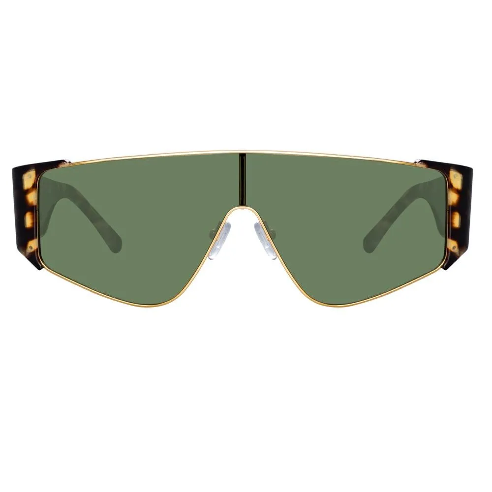 The Attico Carlijn Shield Sunglasses in Tortoiseshell sold by Linda Farrow product image thumbnail 2