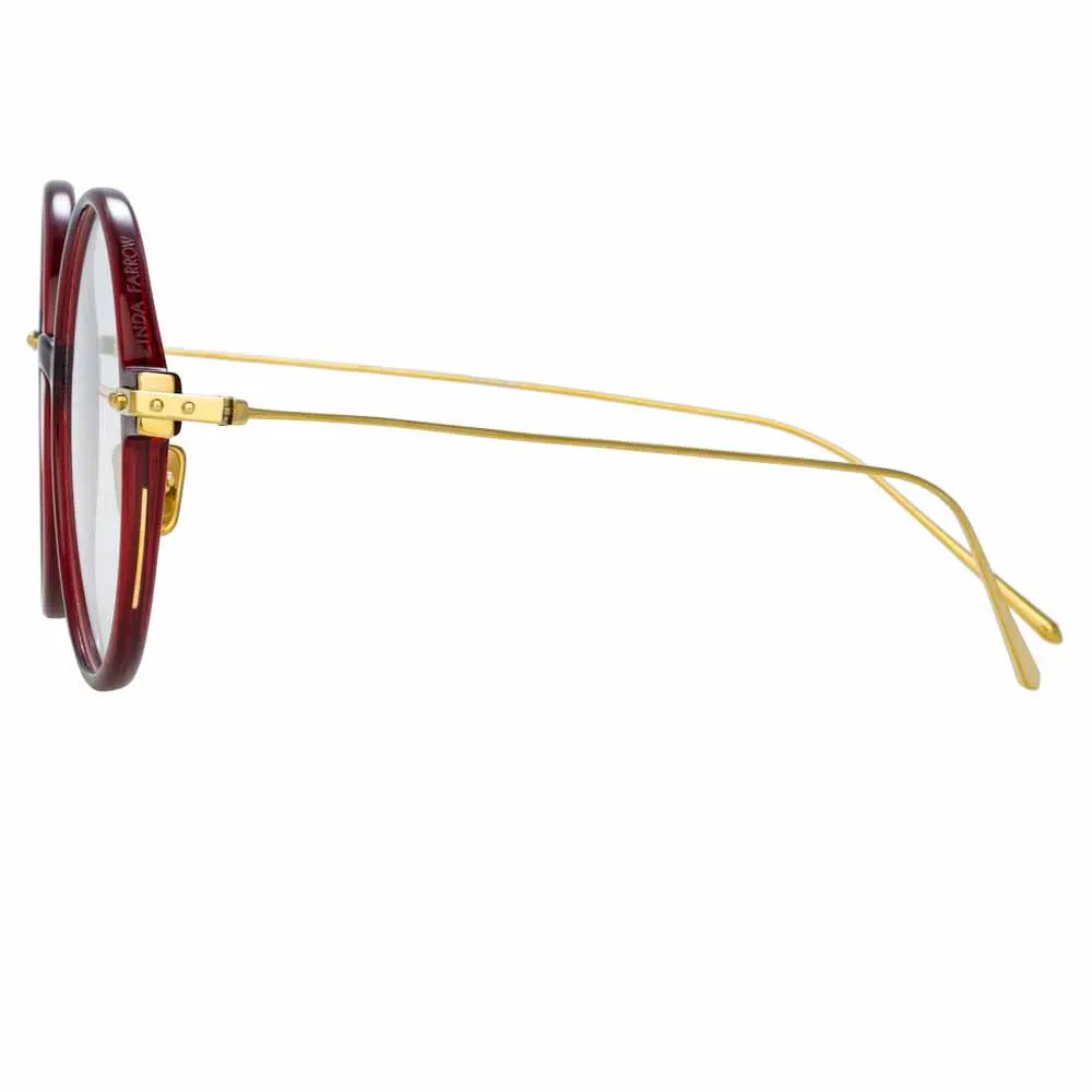 Linda Farrow Linear Savoye C4 Round Optical Frame sold by Linda Farrow product image thumbnail 3