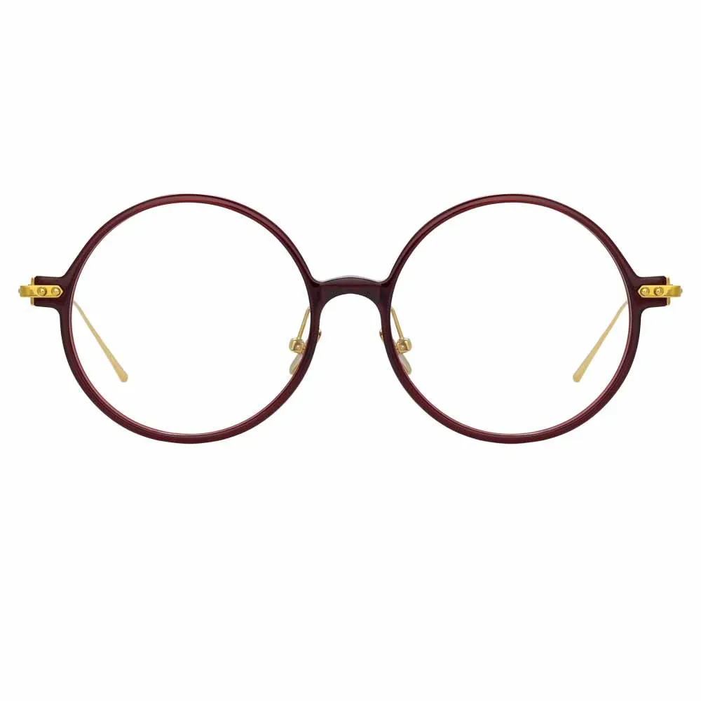 Linda Farrow Linear Savoye C4 Round Optical Frame sold by Linda Farrow