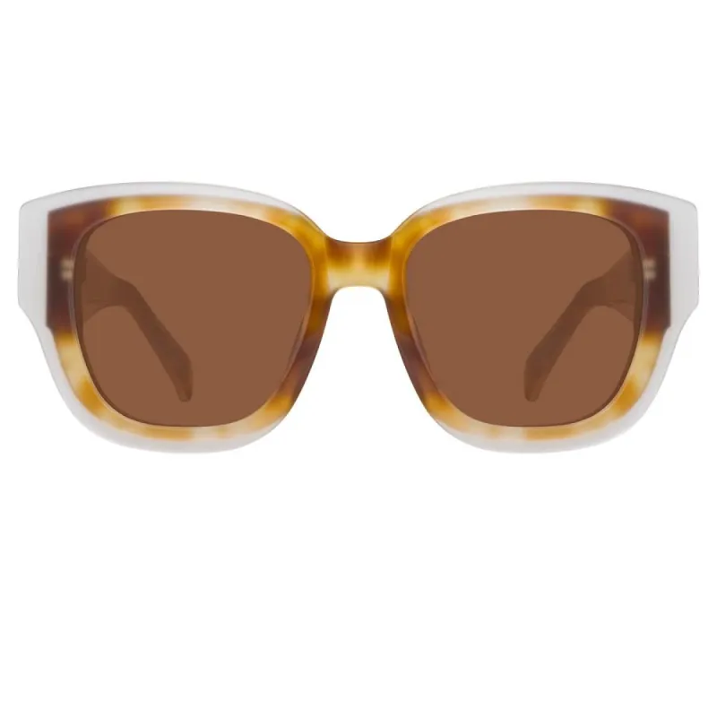 Matthew Williamson Senna D-Frame Sunglasses in Tortoiseshell sold by Linda Farrow