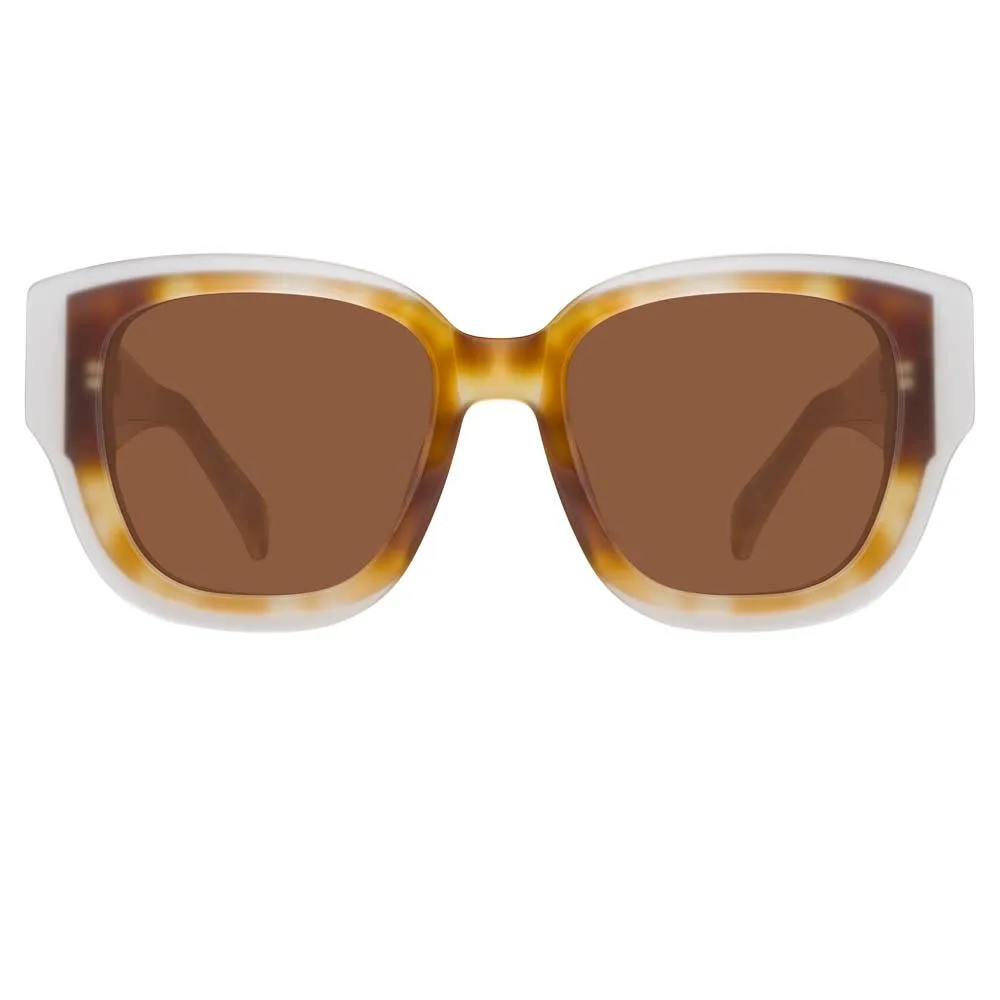 Matthew Williamson Senna D-Frame Sunglasses in Tortoiseshell sold by Linda Farrow