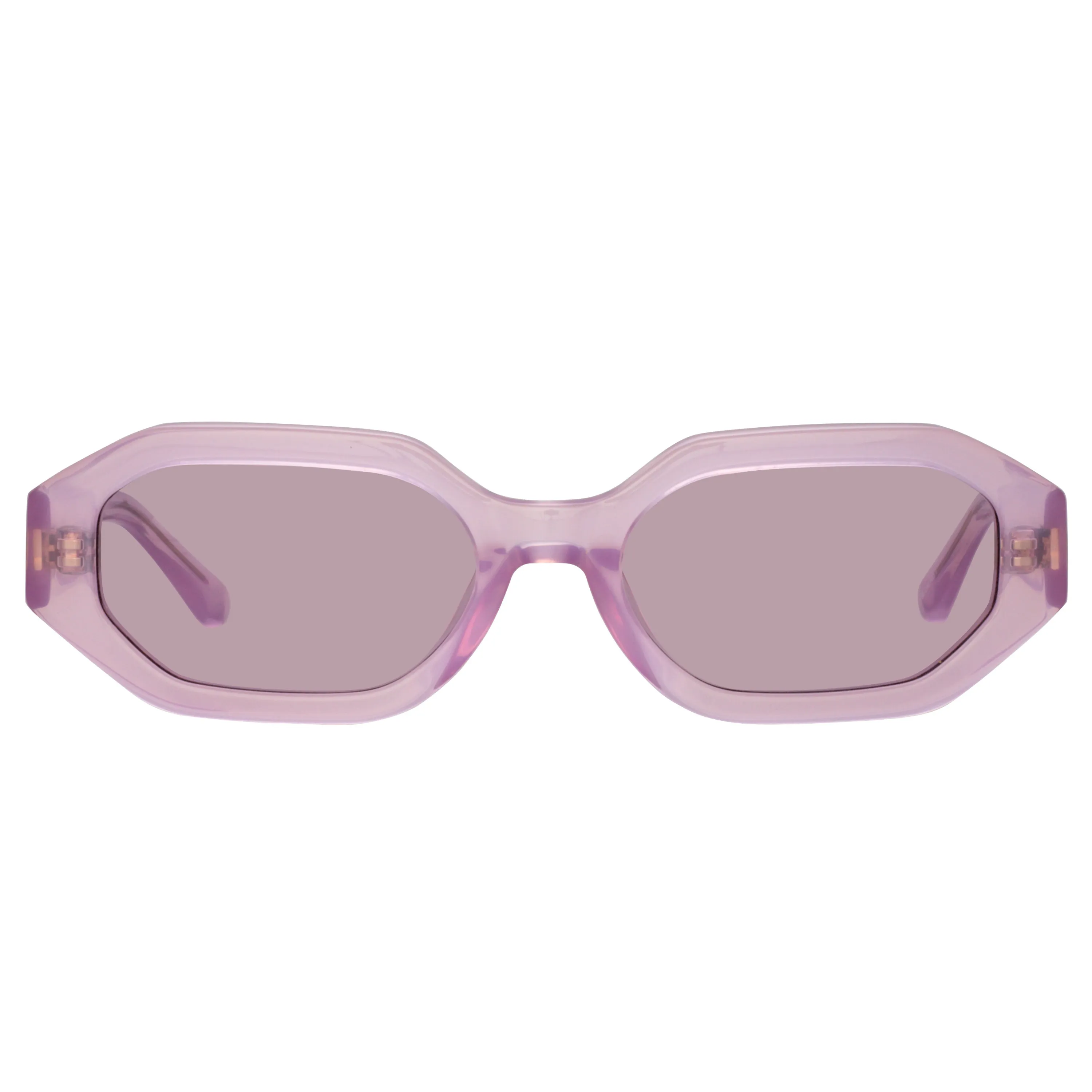 The Attico Irene Angular Sunglasses in Pink sold by Linda Farrow product image thumbnail 2
