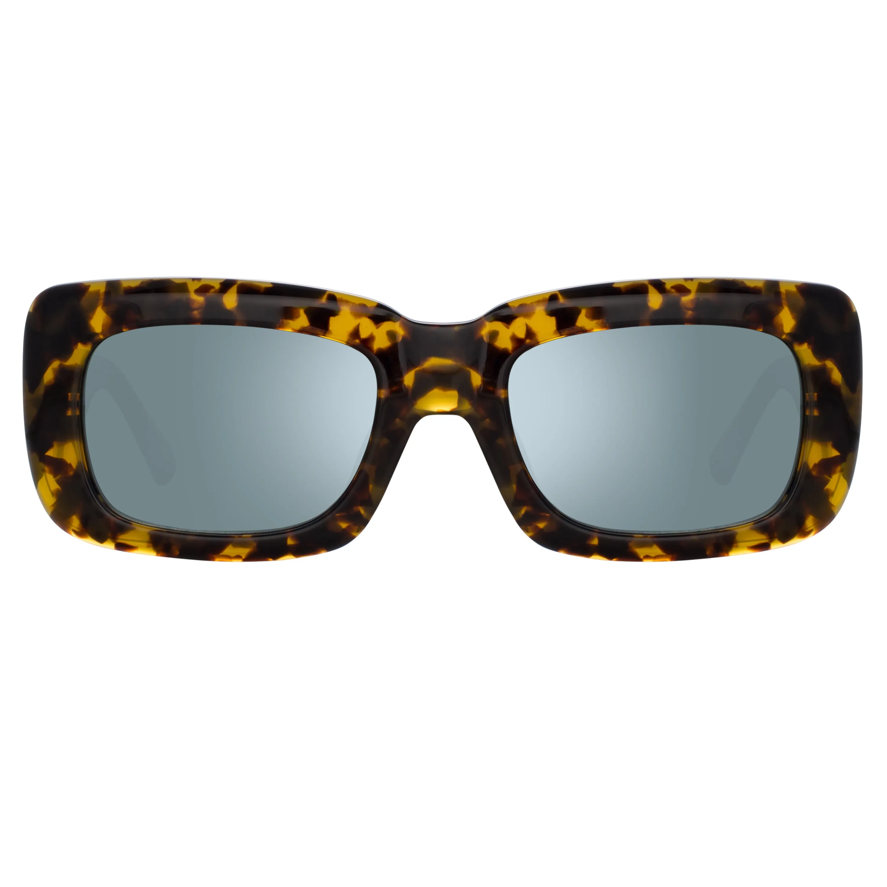 The Attico Marfa Rectangular Sunglasses in Tortoiseshell and Green sold by Linda Farrow product image thumbnail 2