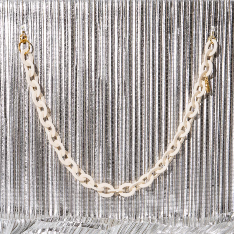 Cream Oval Link Acetate Chain sold by Linda Farrow