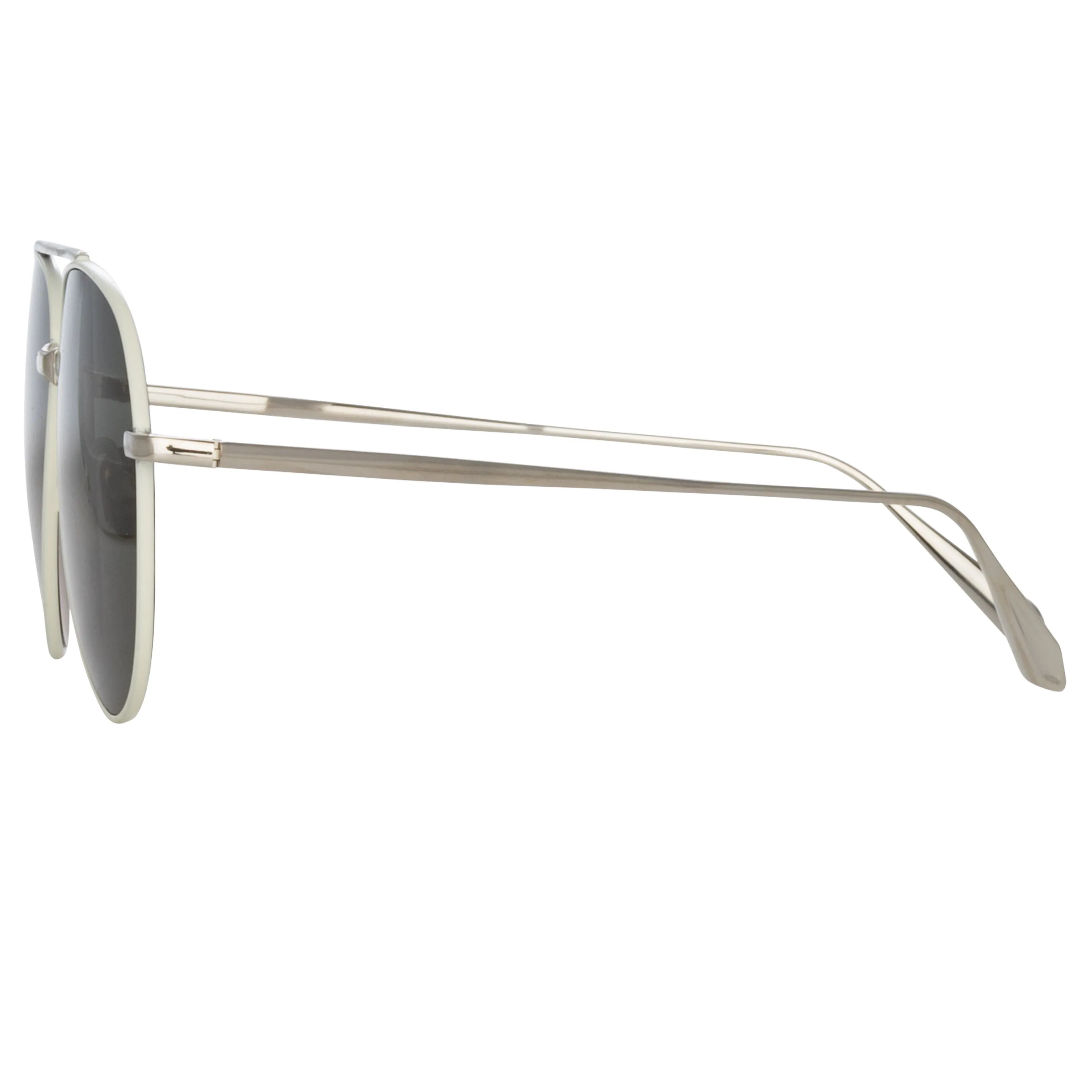 Men's Marcelo Aviator Sunglasses in White sold by Linda Farrow product image thumbnail 4