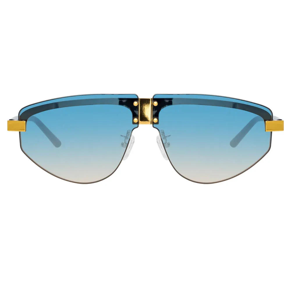 Matthew Williamson Hyacinth Aviator Sunglasses in Yellow Gold Tone sold by Linda Farrow