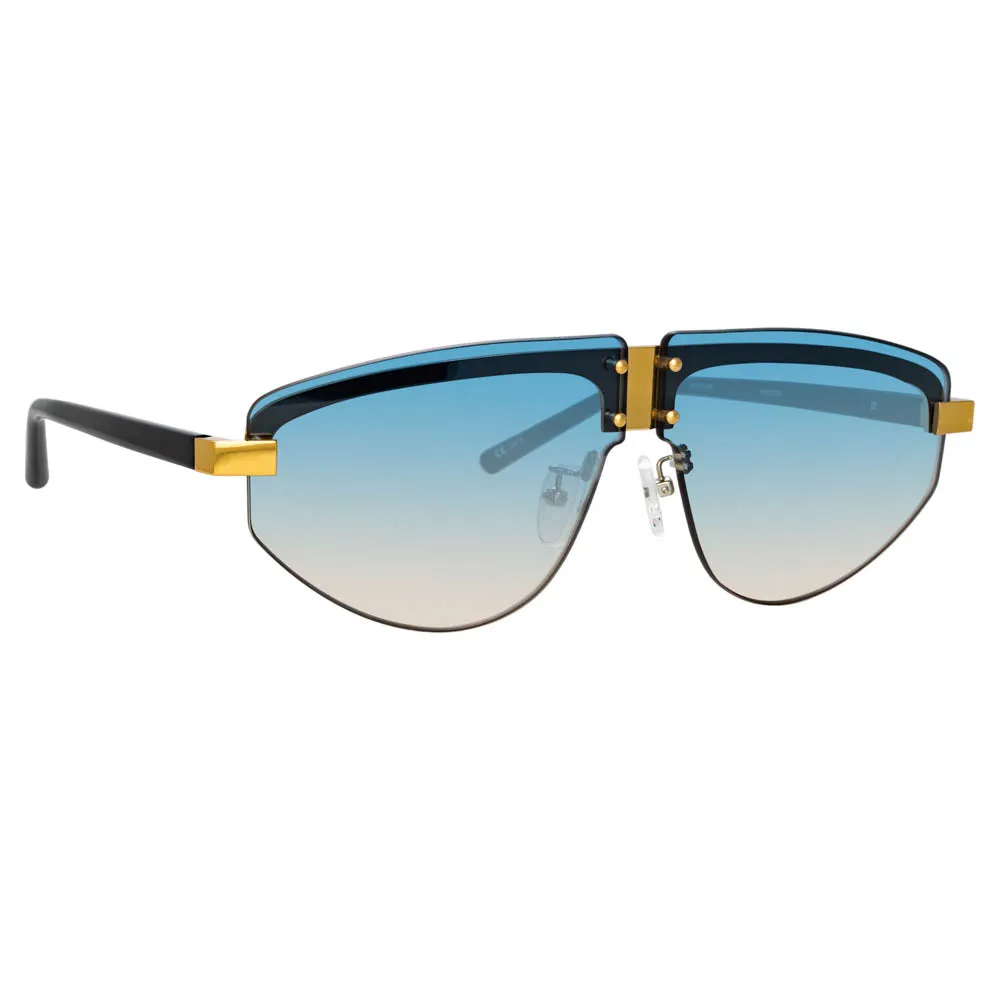 Matthew Williamson Hyacinth Aviator Sunglasses in Yellow Gold Tone sold by Linda Farrow product image thumbnail 2