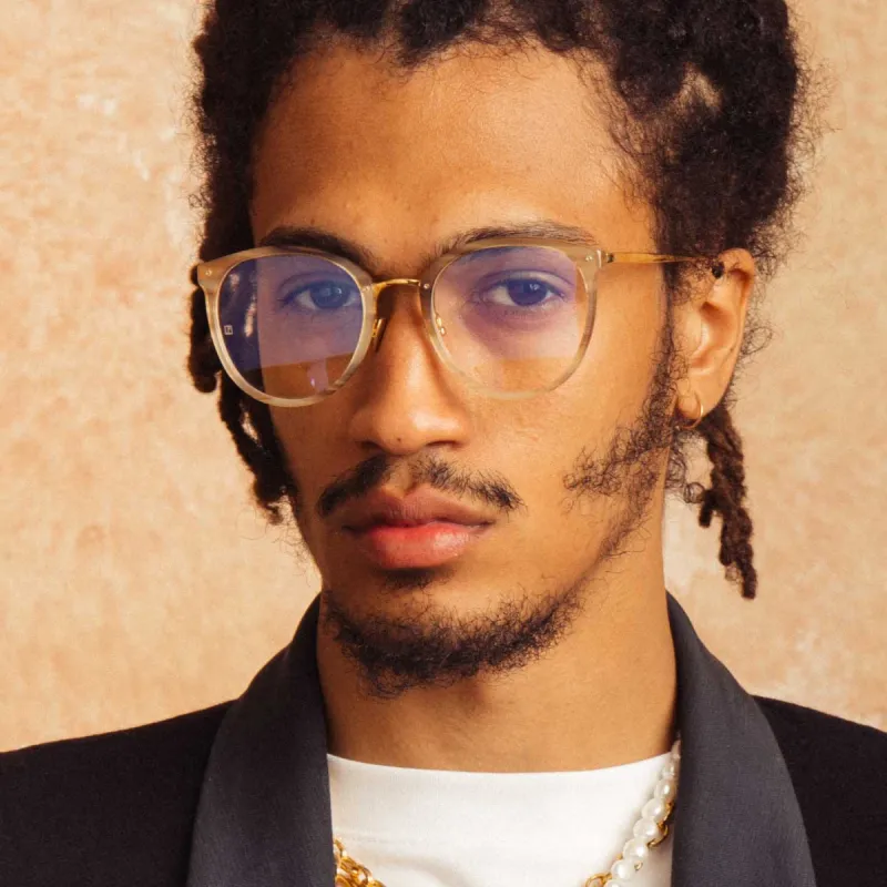 Calthorpe Oval Optical Frame in Horn (Men's) sold by Linda Farrow