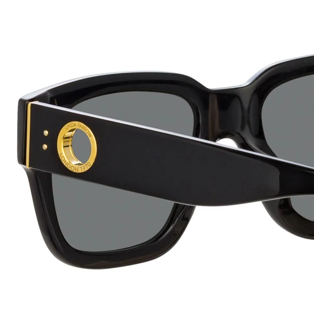 Amber D-Frame Sunglasses in Black sold by Linda Farrow product image thumbnail 5