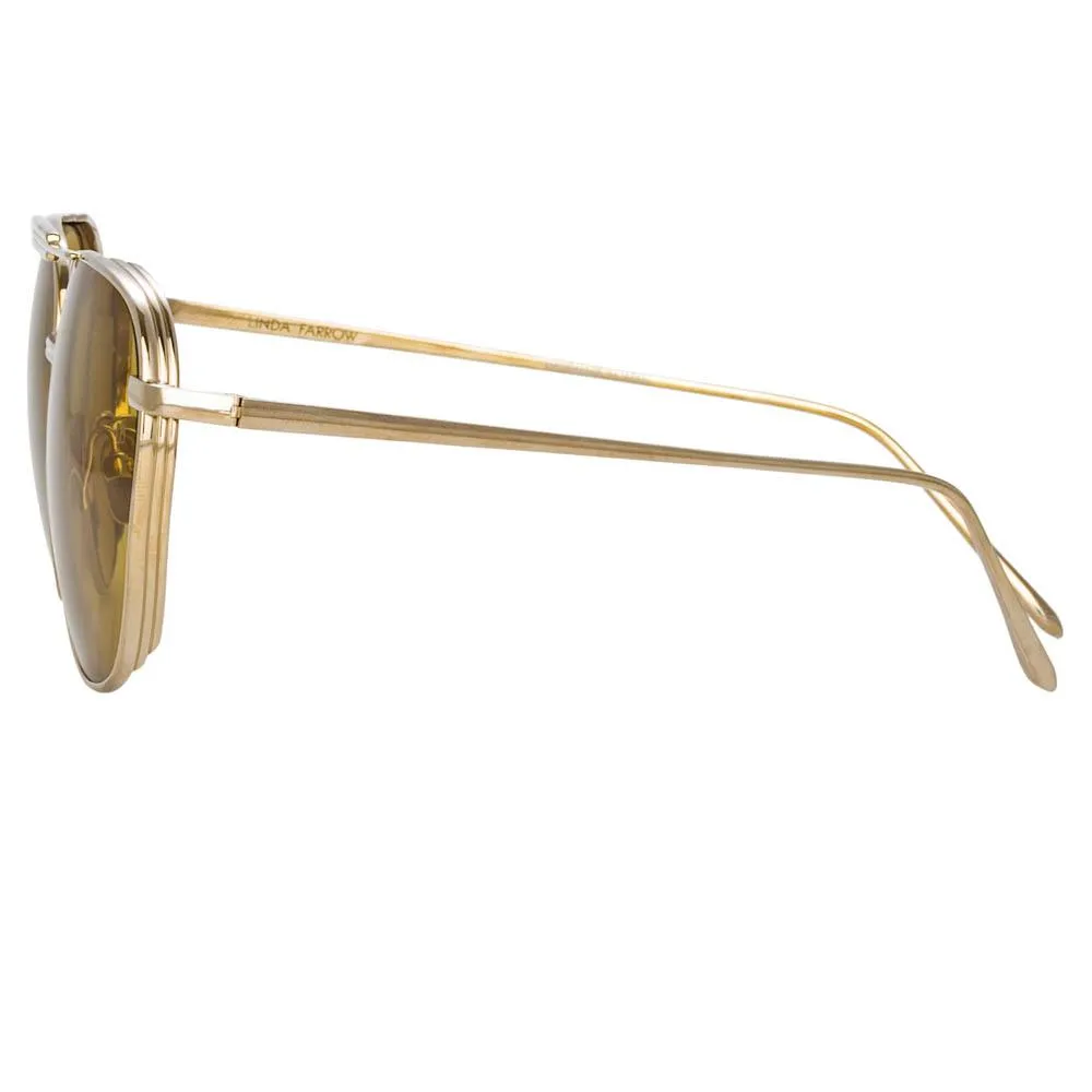 Wilder Aviator Sunglasses in Light Gold sold by Linda Farrow product image thumbnail 3