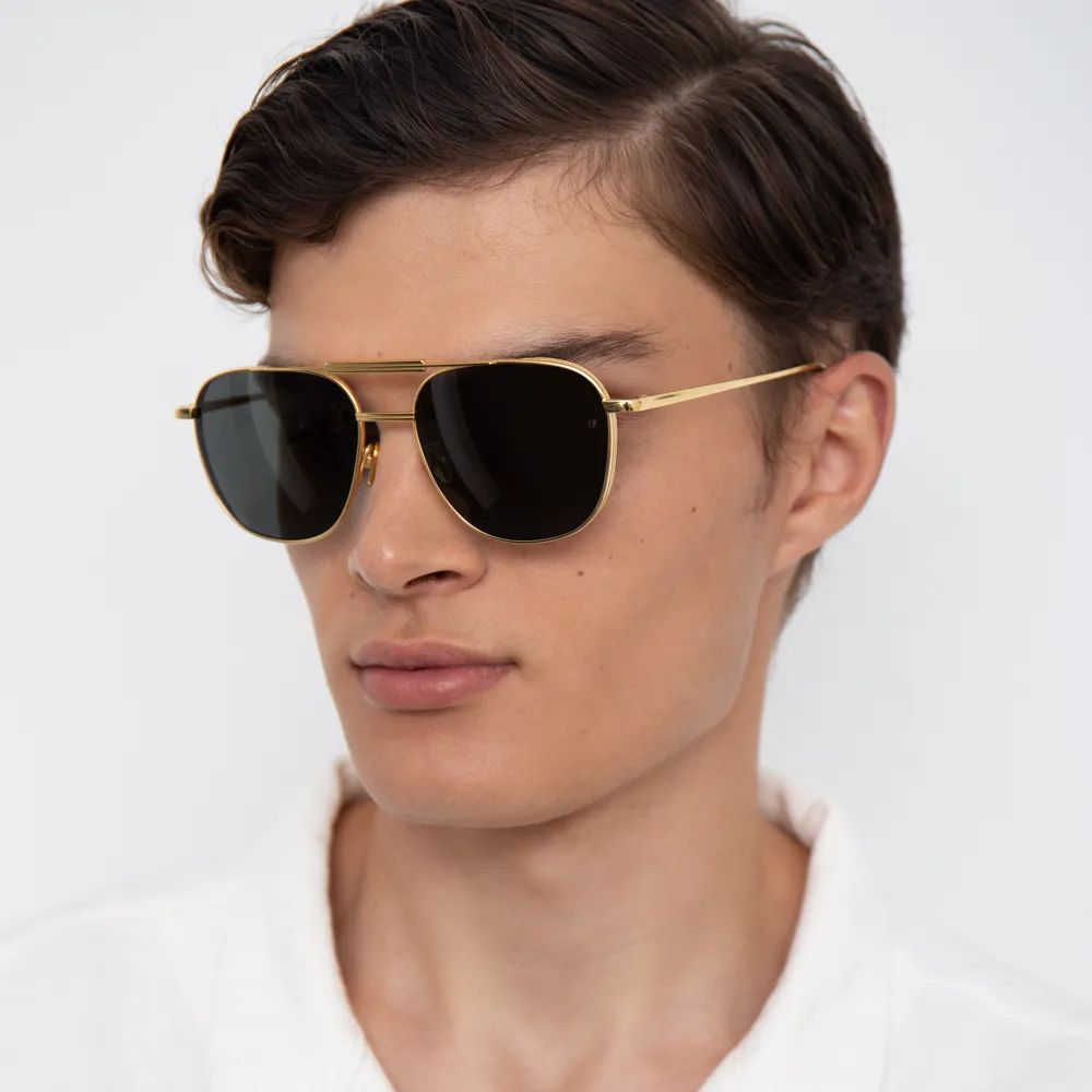 Wilder Aviator Sunglasses in Light Gold sold by Linda Farrow product image thumbnail 5