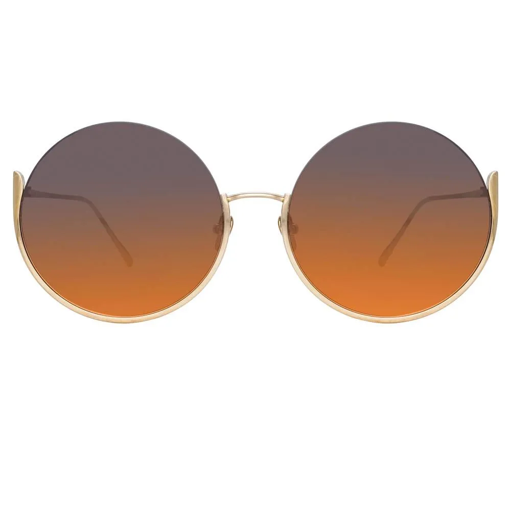 Olivia Round Sunglasses in Light Gold sold by Linda Farrow product image thumbnail 2
