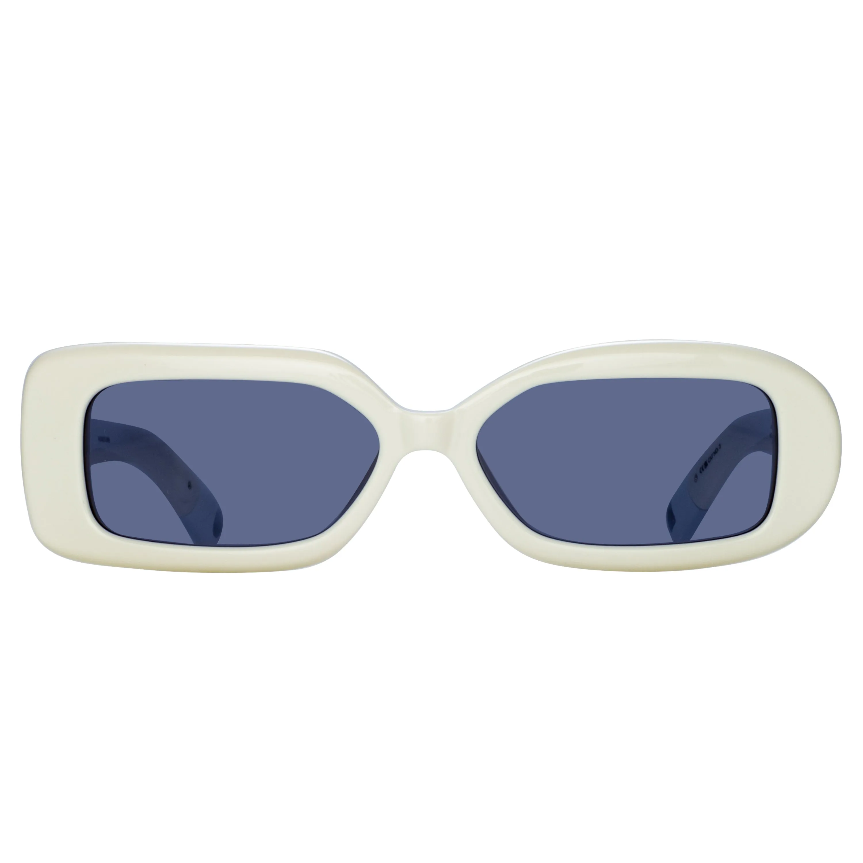 Rond Rectangular Sunglasses in White by Jacquemus sold by Linda Farrow product image thumbnail 2