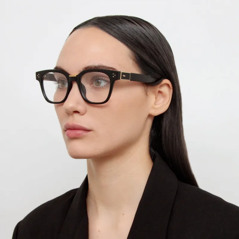 Sanchez Optical D-Frame in Black sold by Linda Farrow