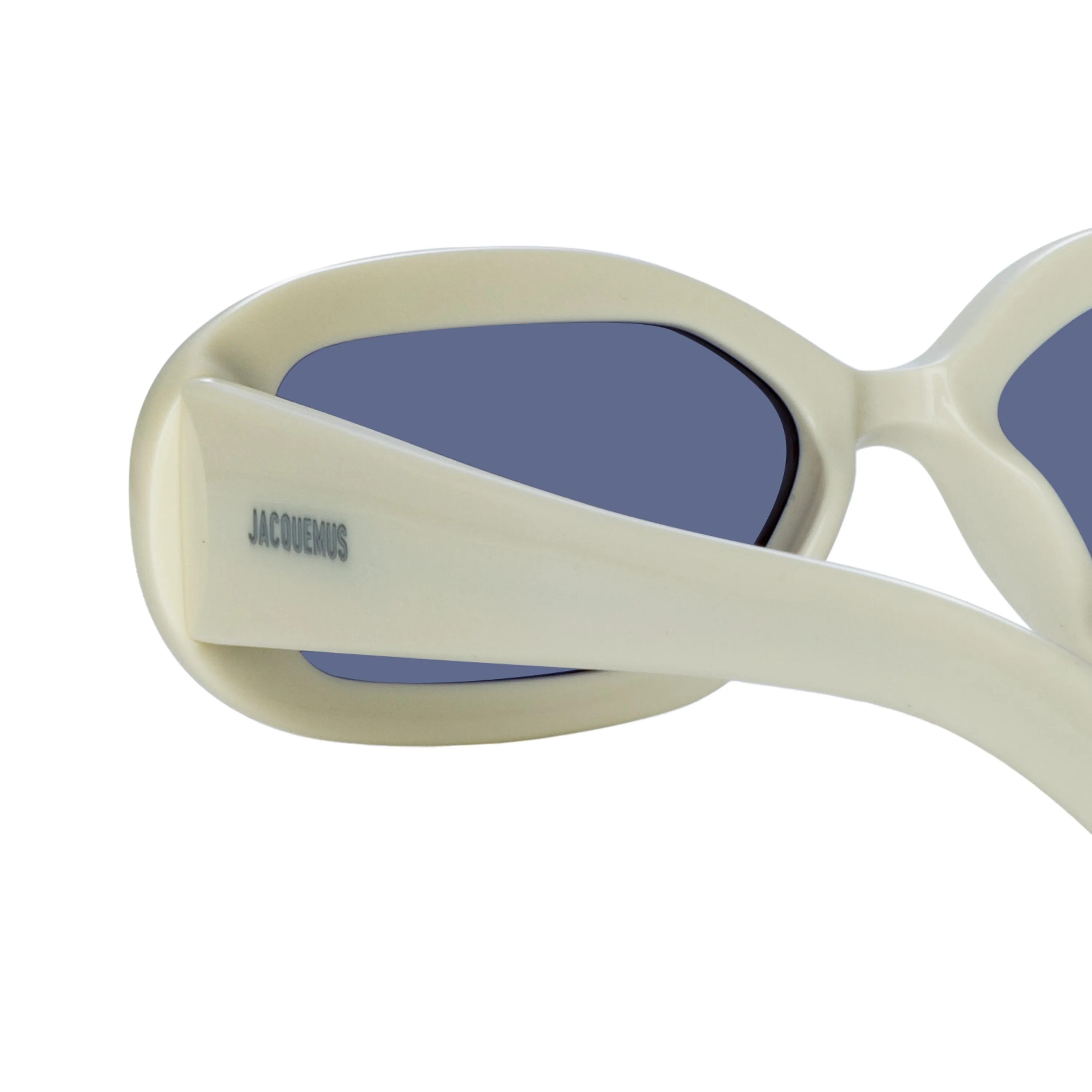 Rond Rectangular Sunglasses in White by Jacquemus sold by Linda Farrow product image thumbnail 5