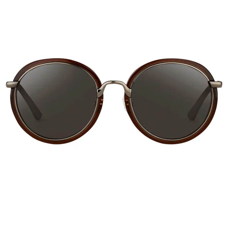 Dries van Noten 78 C8 Oval Sunglasses sold by Linda Farrow