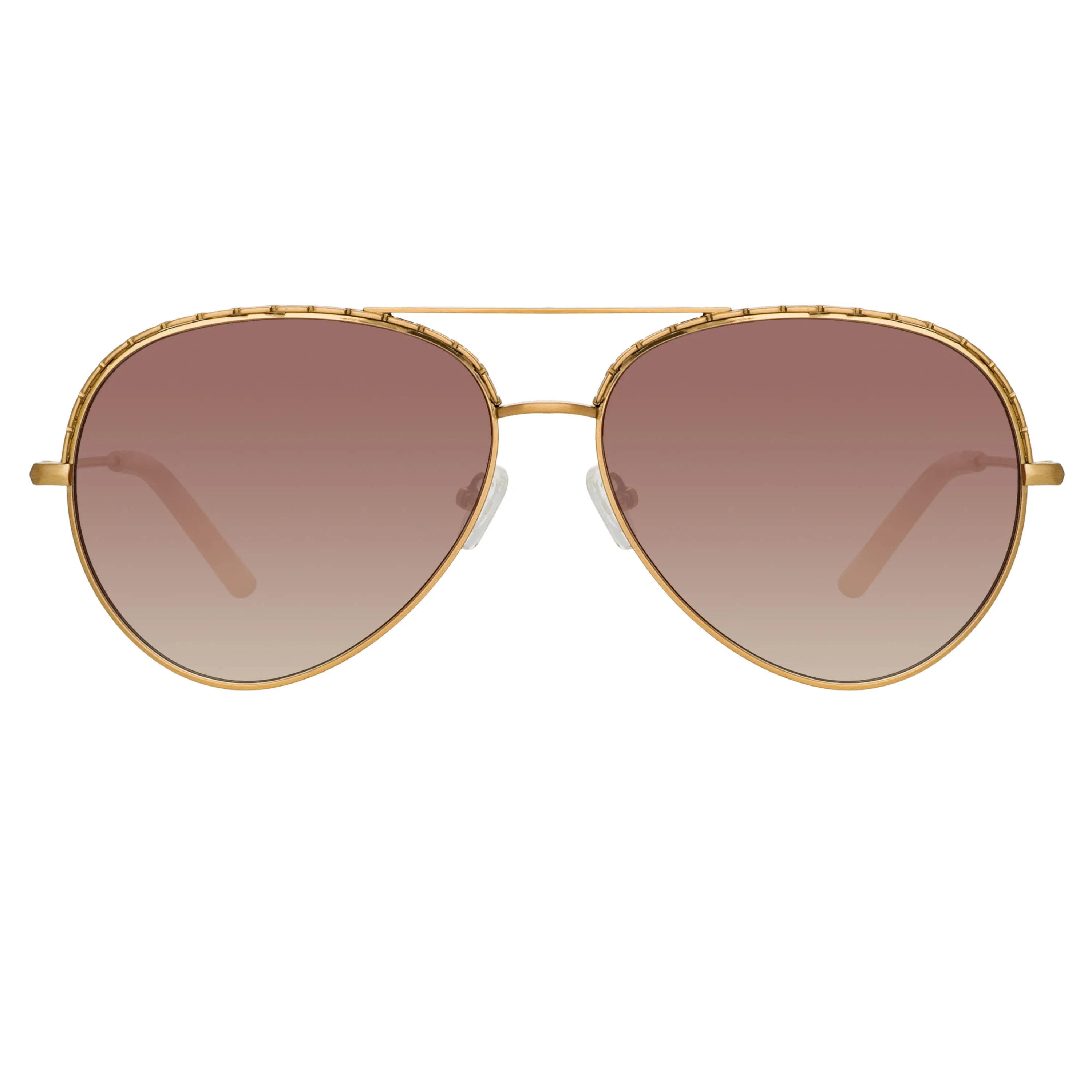 Matthew Williamson Magnolia Sunglasses in Yellow Gold sold by Linda Farrow