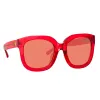 The Attico Zoe Oversized Sunglasses in Red sold by Linda Farrow