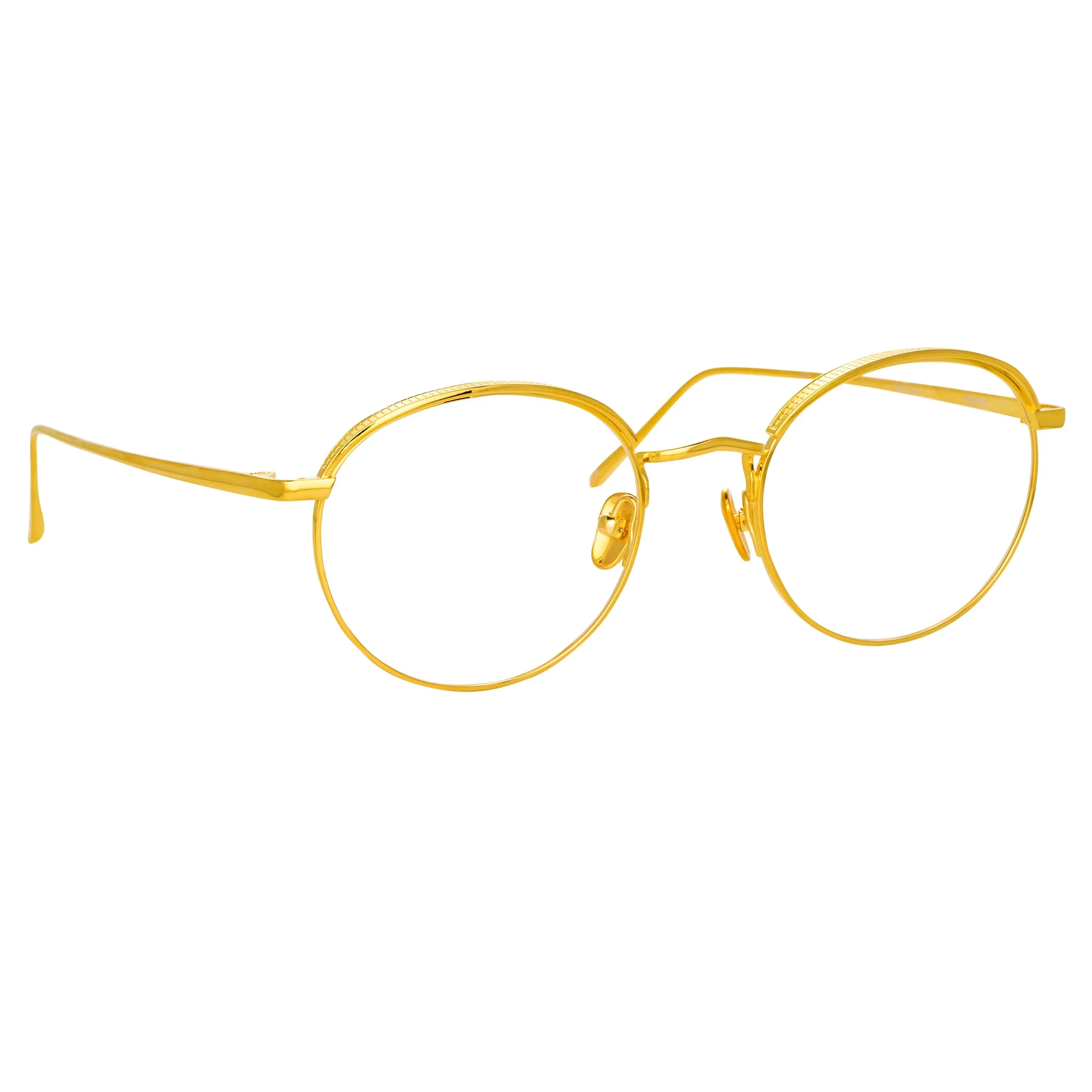 Marlon | Oval Men's Optical Frame in Yellow Gold (C5) sold by Linda Farrow
