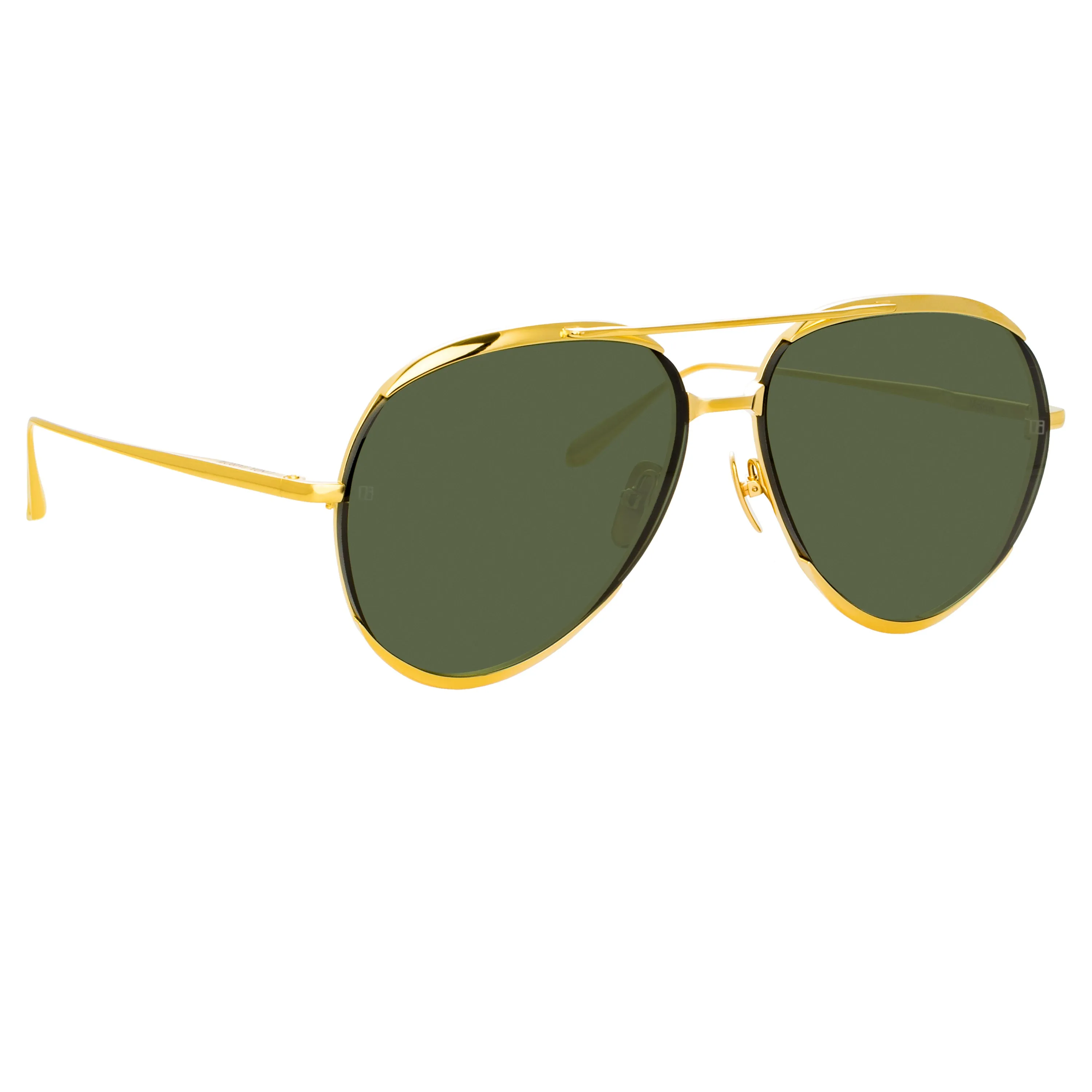 Matisse Aviator Sunglasses in Yellow Gold sold by Linda Farrow