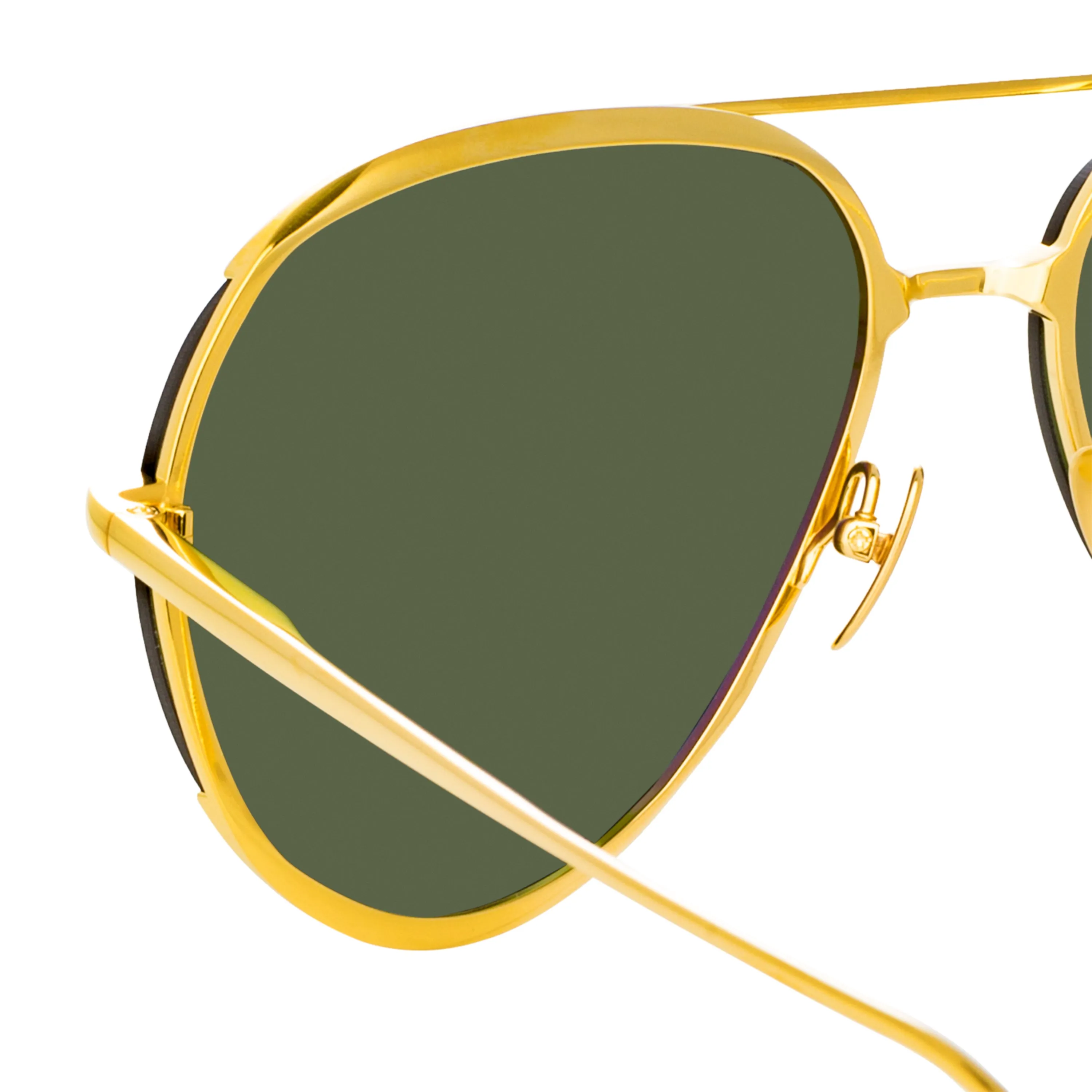 Matisse Aviator Sunglasses in Yellow Gold sold by Linda Farrow product image thumbnail 4