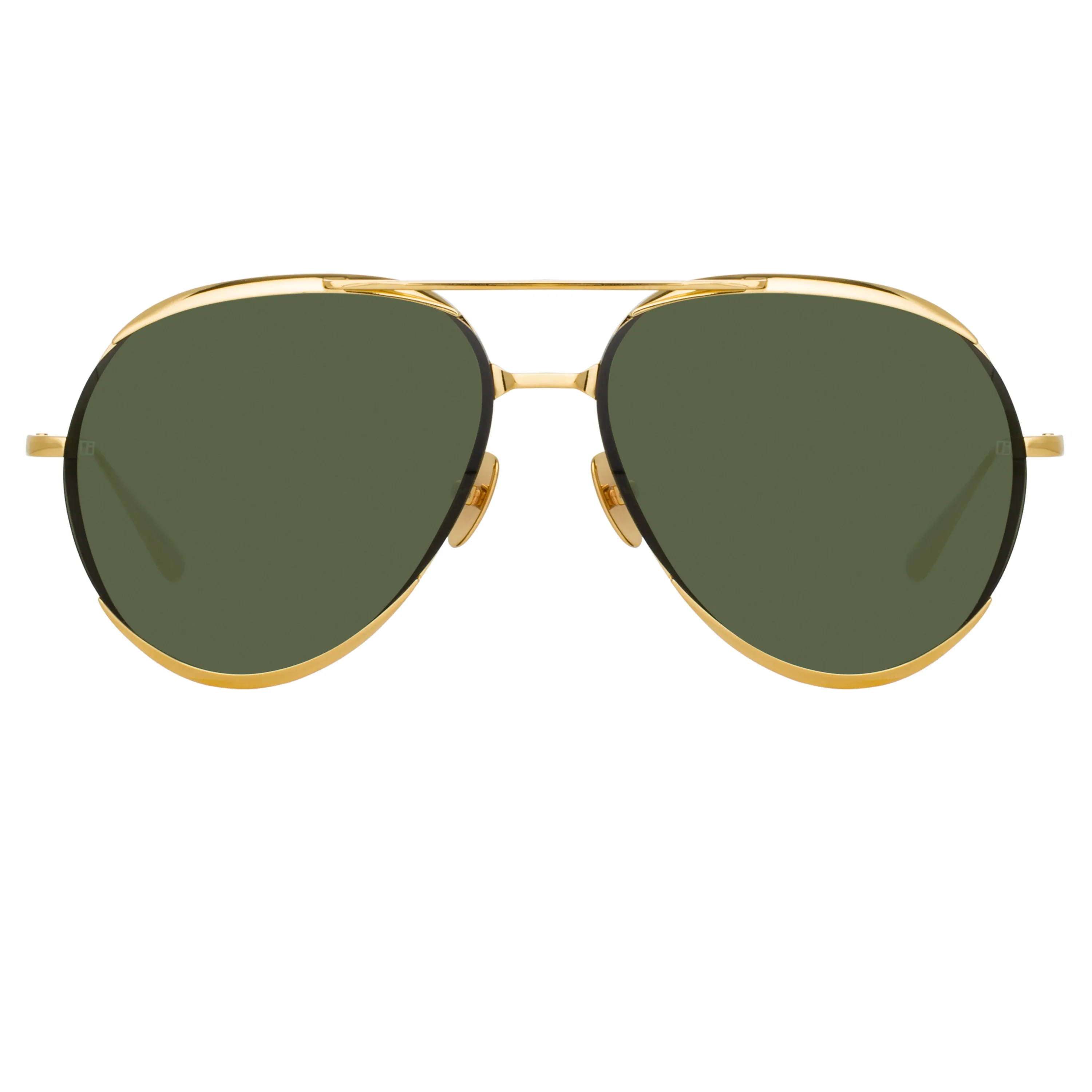 Matisse Aviator Sunglasses in Yellow Gold sold by Linda Farrow product image thumbnail 2