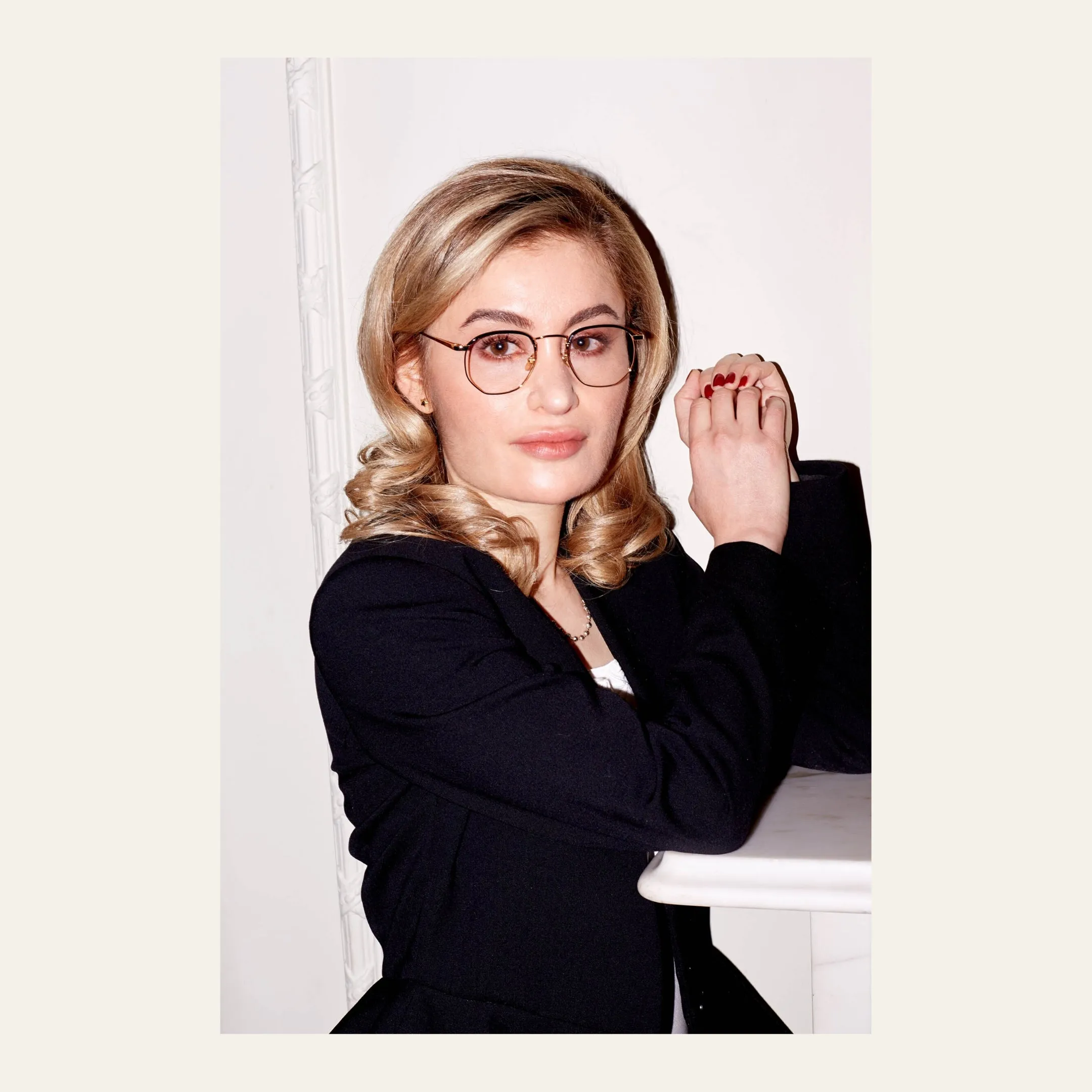 Linda Farrow 586 C1 Angular Optical Frame sold by Linda Farrow product image thumbnail 3