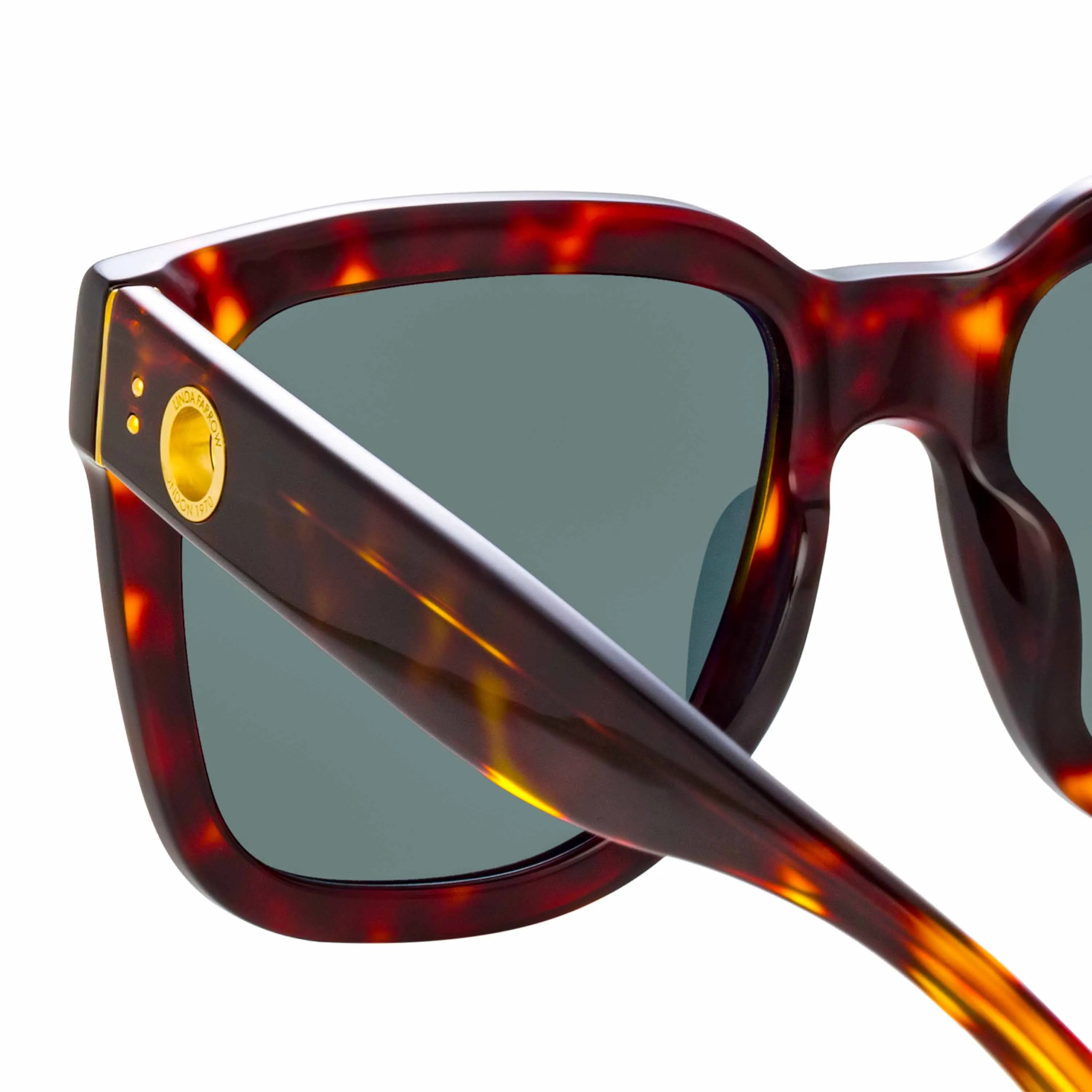 Freya Square Sunglasses in Tortoiseshell sold by Linda Farrow product image thumbnail 5