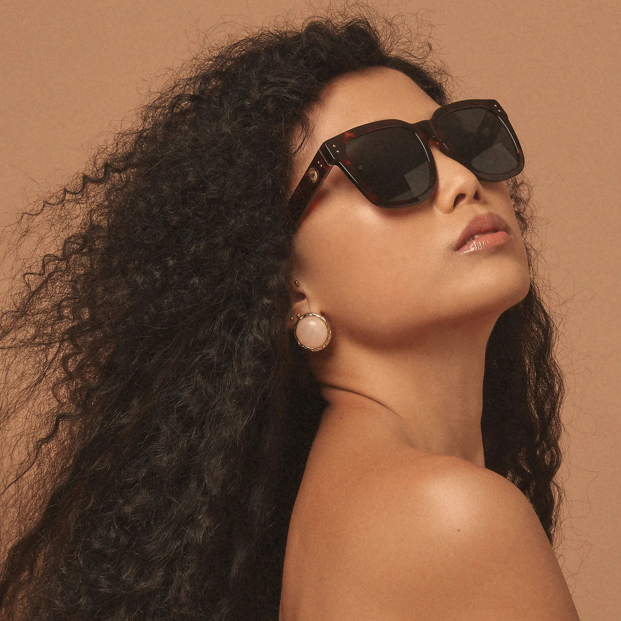 Freya Square Sunglasses in Tortoiseshell sold by Linda Farrow product image thumbnail 3