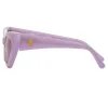 The Attico Dora D-Frame Sunglasses in Pink sold by Linda Farrow
