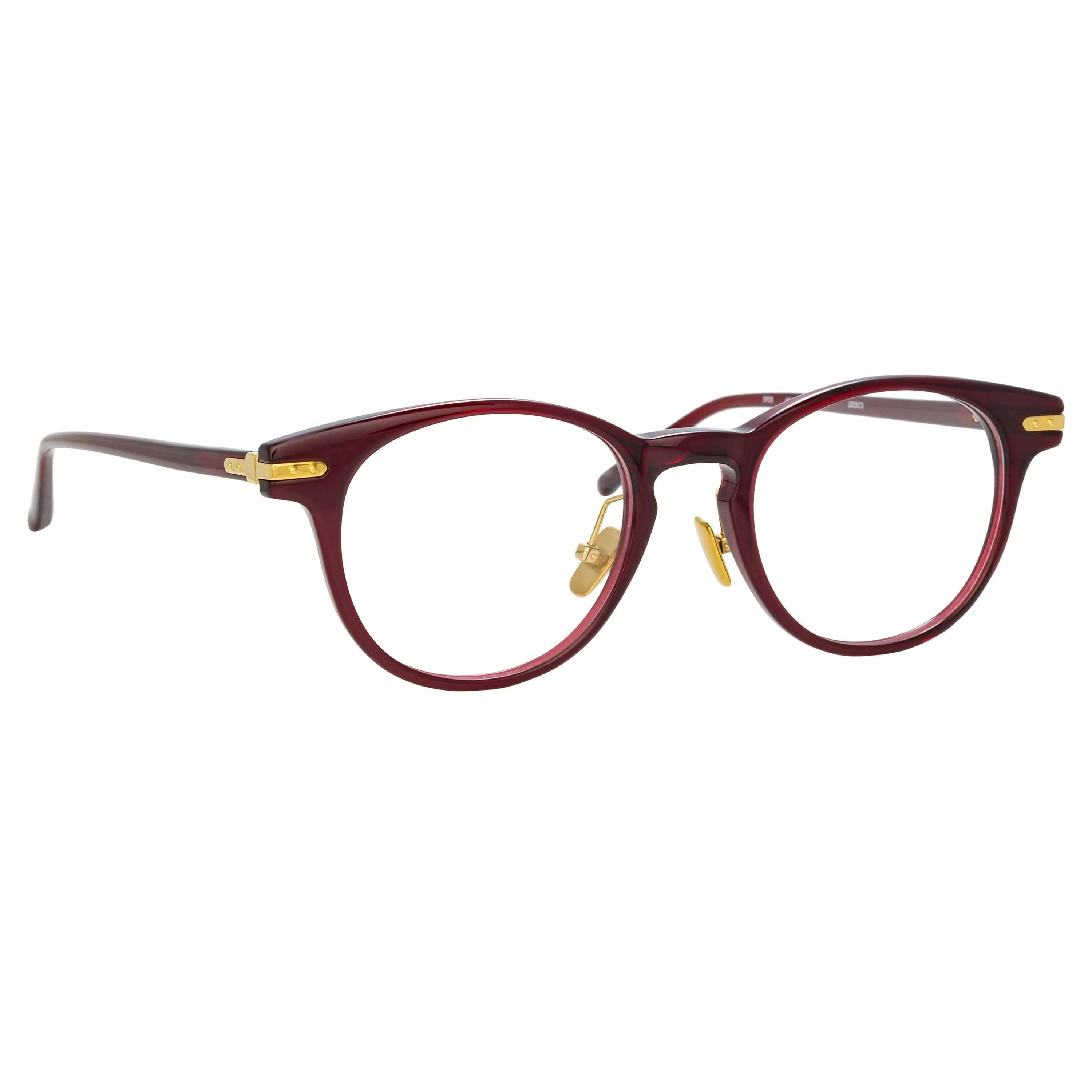 Linda Farrow Linear Bay Optical D-Frame in Burgundy sold by Linda Farrow product image thumbnail 2