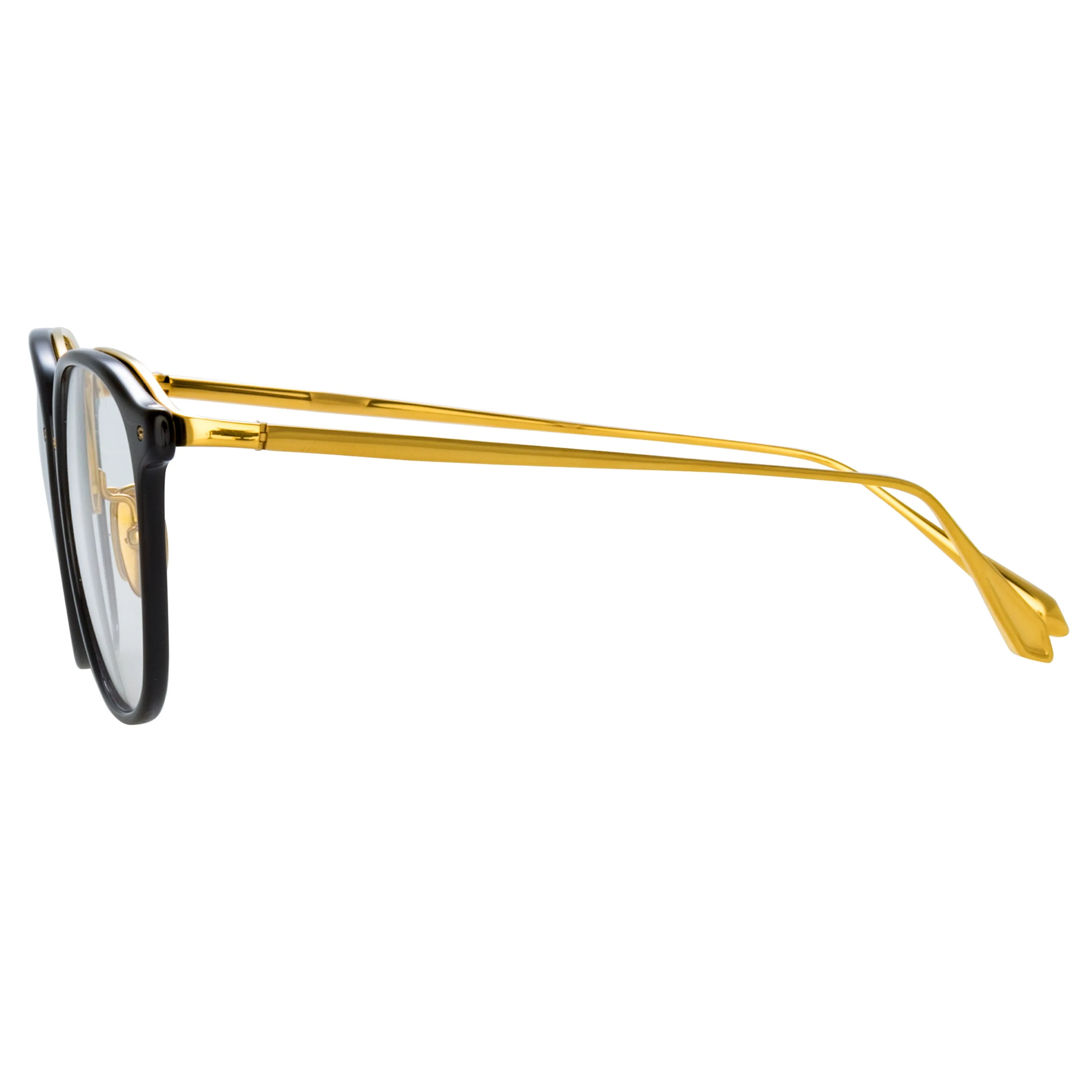 Men's Park Optical D-Frame in Black and Yellow Gold sold by Linda Farrow product image thumbnail 4