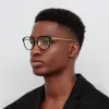 Men's Park Optical D-Frame in Black and Yellow Gold sold by Linda Farrow