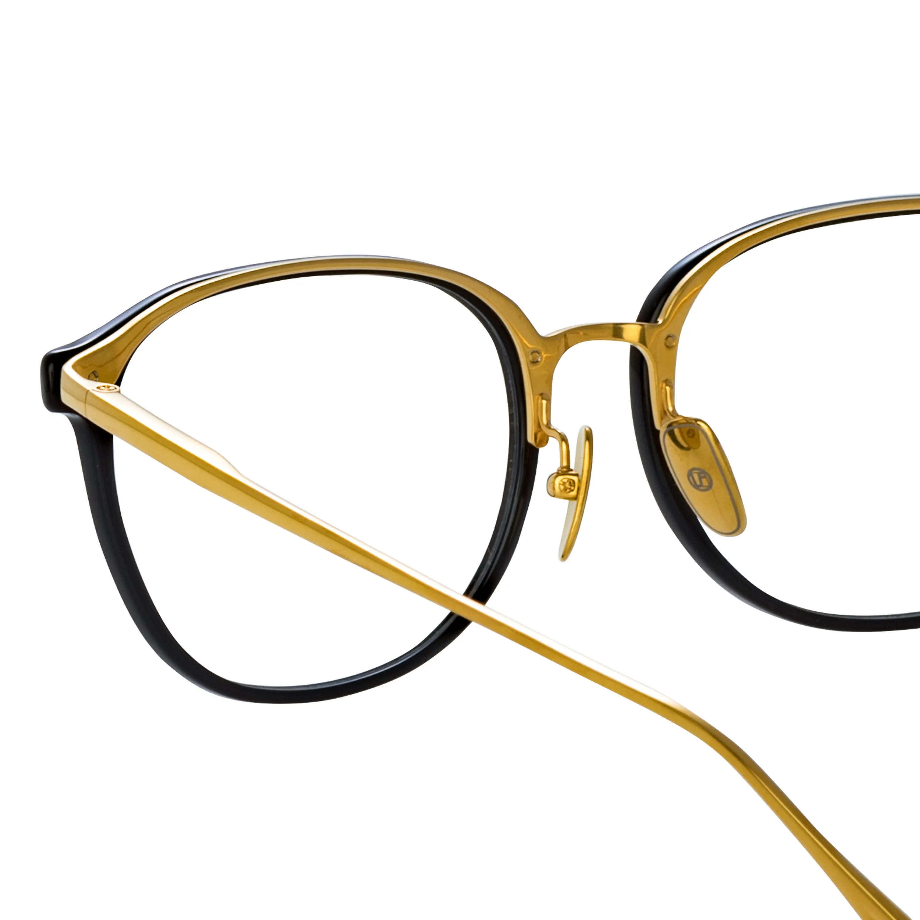 Men's Park Optical D-Frame in Black and Yellow Gold sold by Linda Farrow product image thumbnail 5