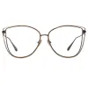 Dinah Cat Eye Optical Frame in Matt Nickel sold by Linda Farrow