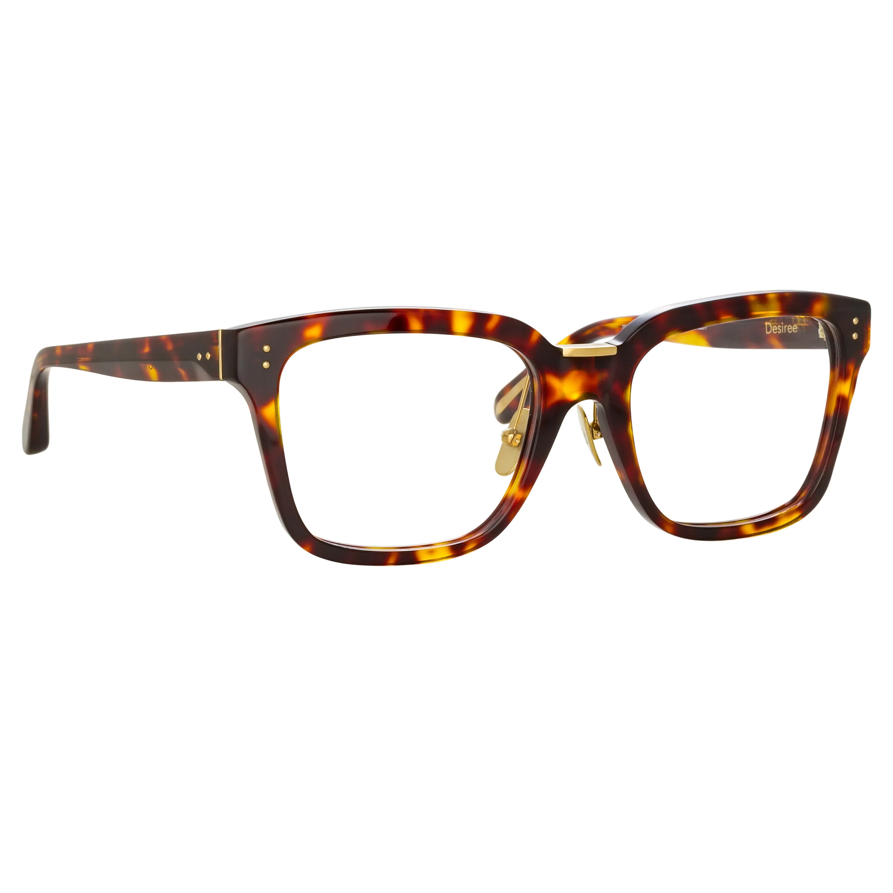 Desiree Optical D-Frame in Tortoiseshell sold by Linda Farrow product image thumbnail 3