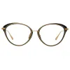 Song Cat Eye Optical Frame in Yellow Gold sold by Linda Farrow