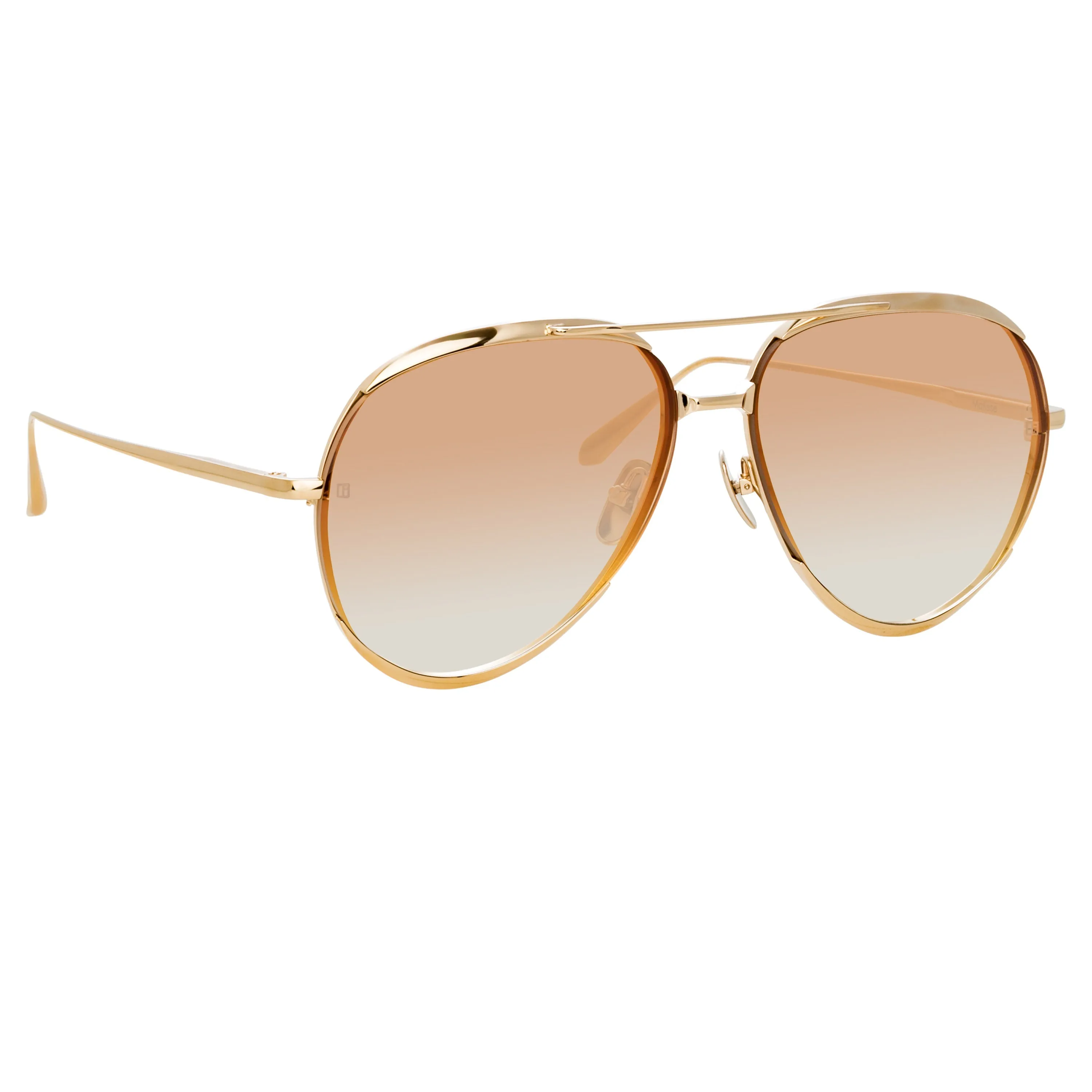 Matisse Aviator Sunglasses in Light Gold sold by Linda Farrow product image thumbnail 3