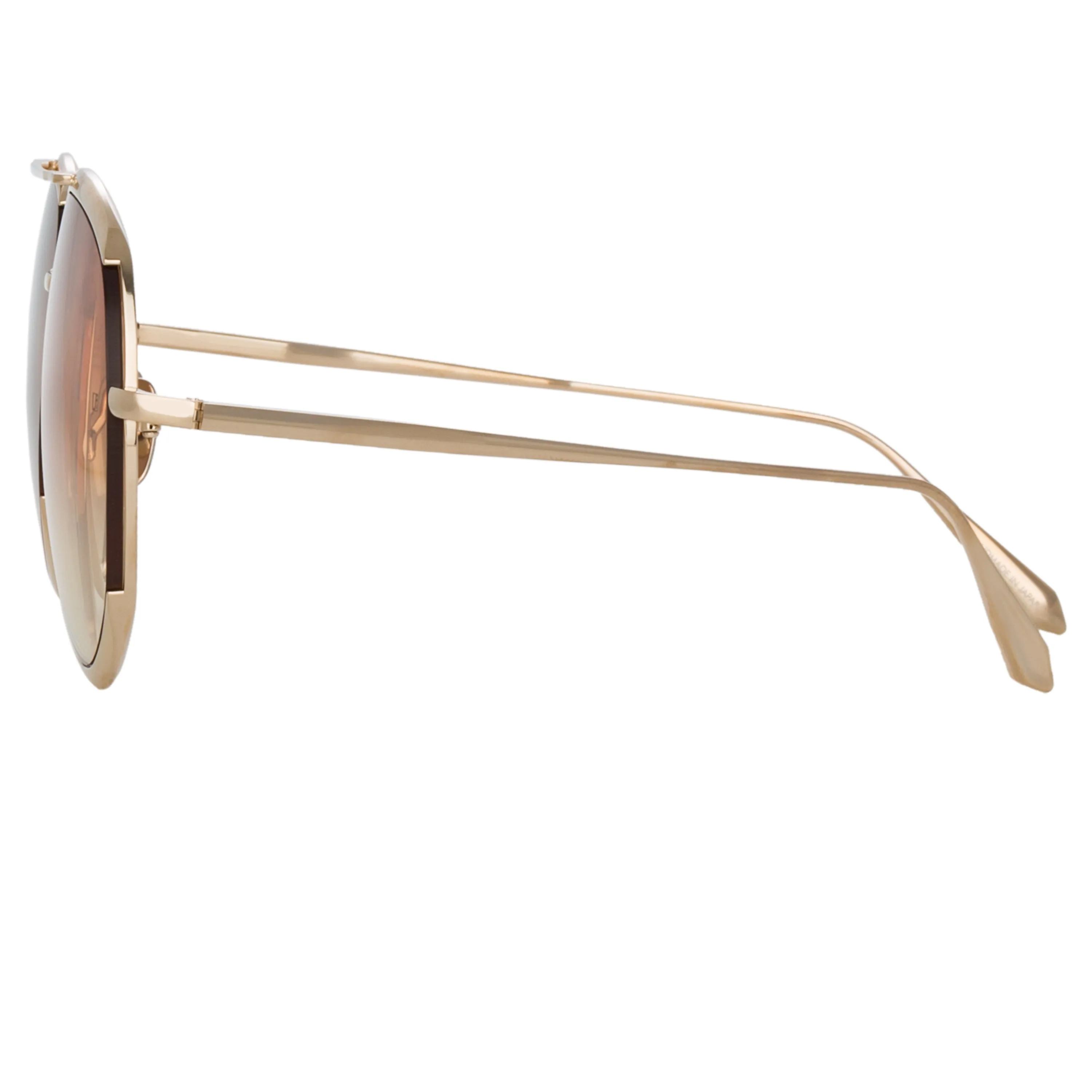 Matisse Aviator Sunglasses in Light Gold sold by Linda Farrow product image thumbnail 4