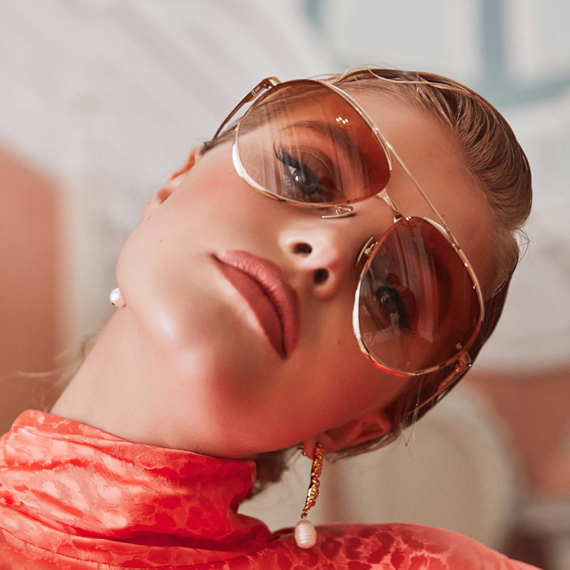 Matisse Aviator Sunglasses in Light Gold sold by Linda Farrow product image thumbnail 2