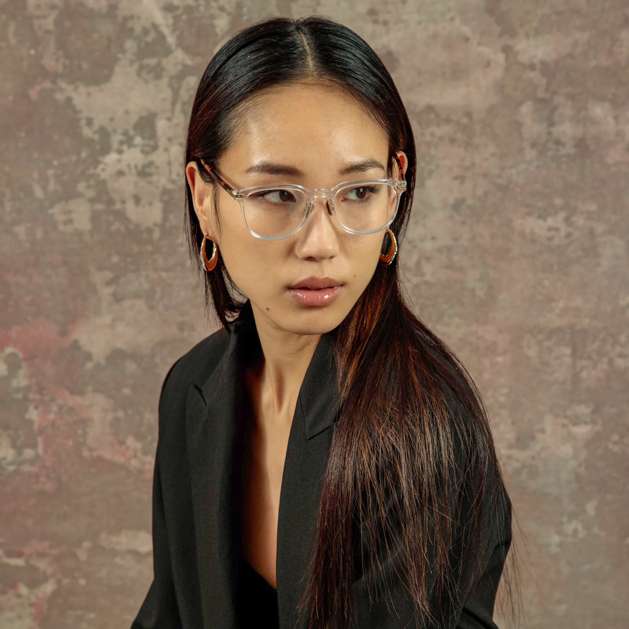 Sullivan Optical D-Frame in Clear (Asian Fit) sold by Linda Farrow