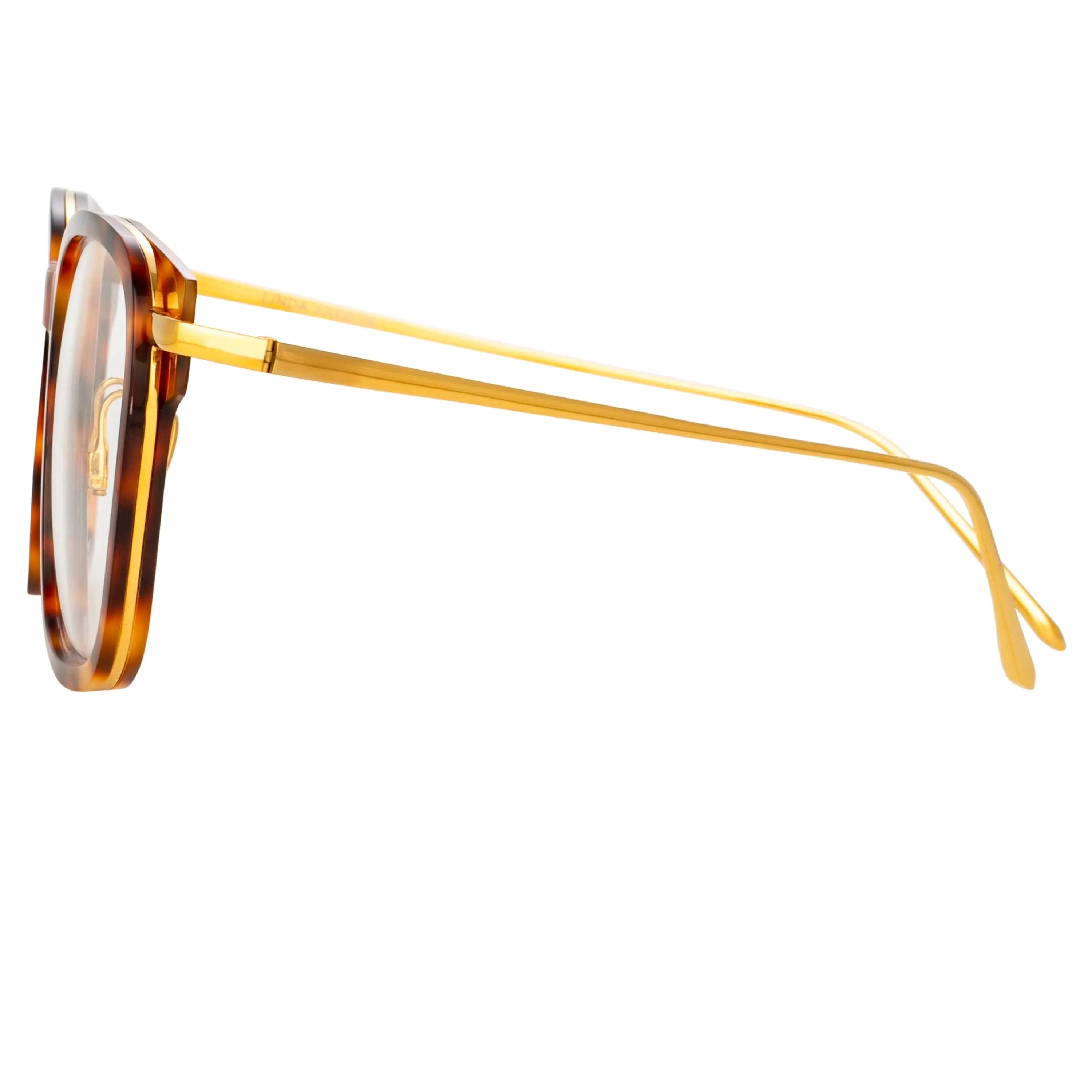 Franklin Optical Rectangular Frame in Tortoiseshell sold by Linda Farrow product image thumbnail 3