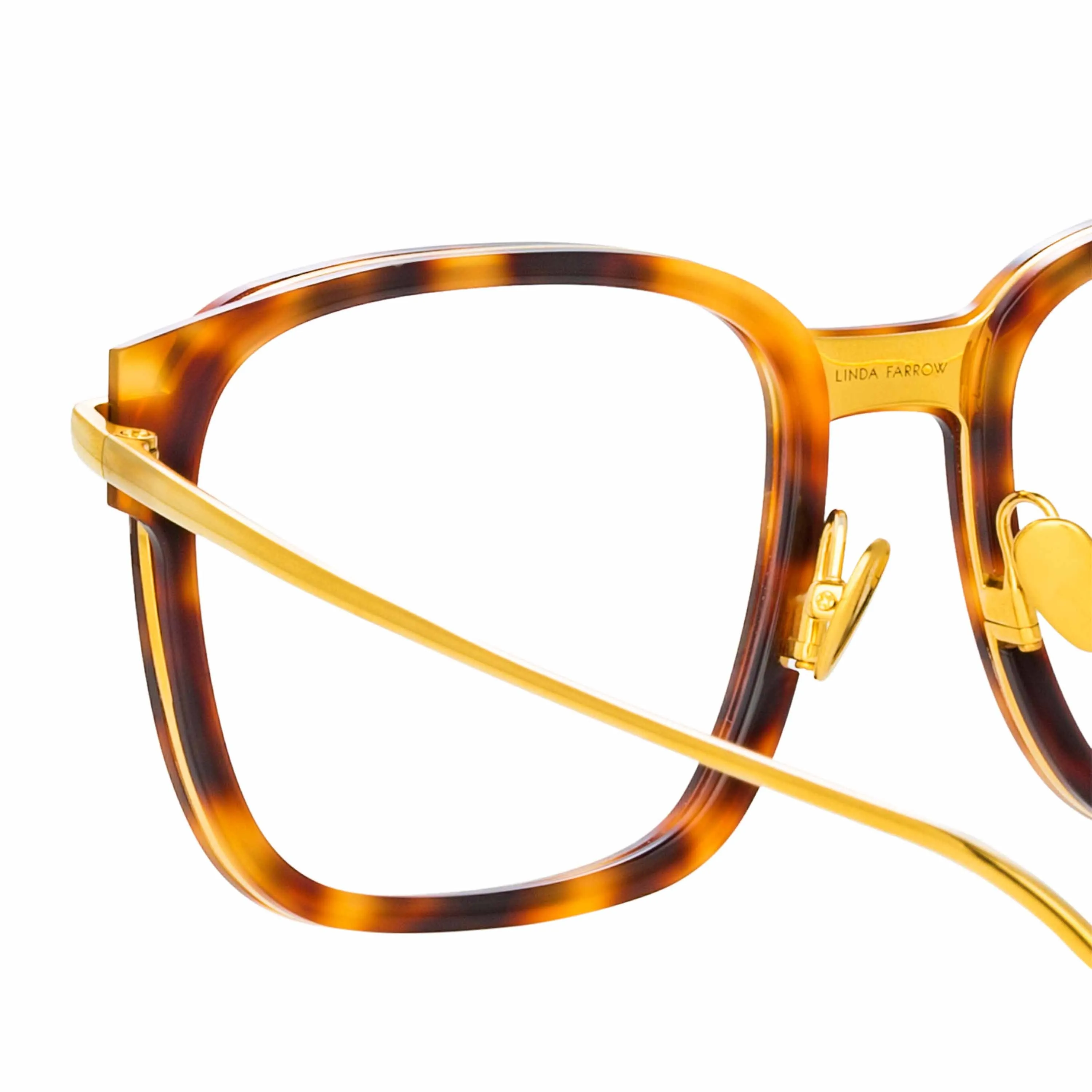 Franklin Optical Rectangular Frame in Tortoiseshell sold by Linda Farrow product image thumbnail 4
