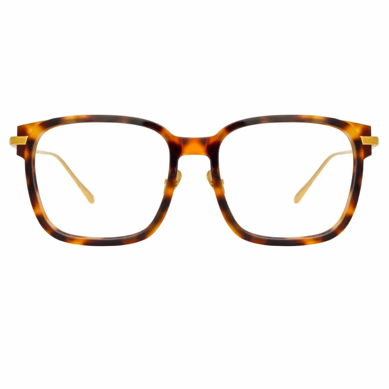 Franklin Optical Rectangular Frame in Tortoiseshell sold by Linda Farrow