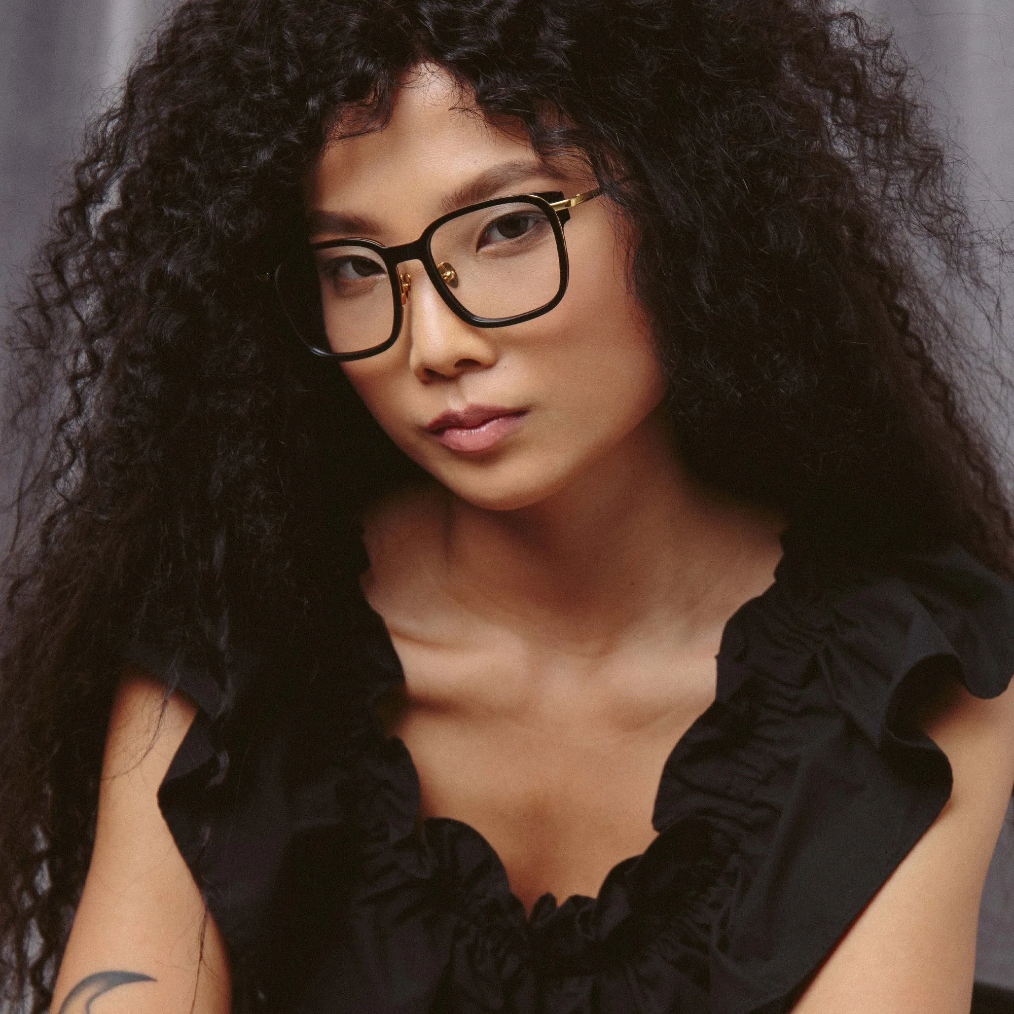 Franklin Optical Rectangular Frame in Tortoiseshell sold by Linda Farrow product image thumbnail 5