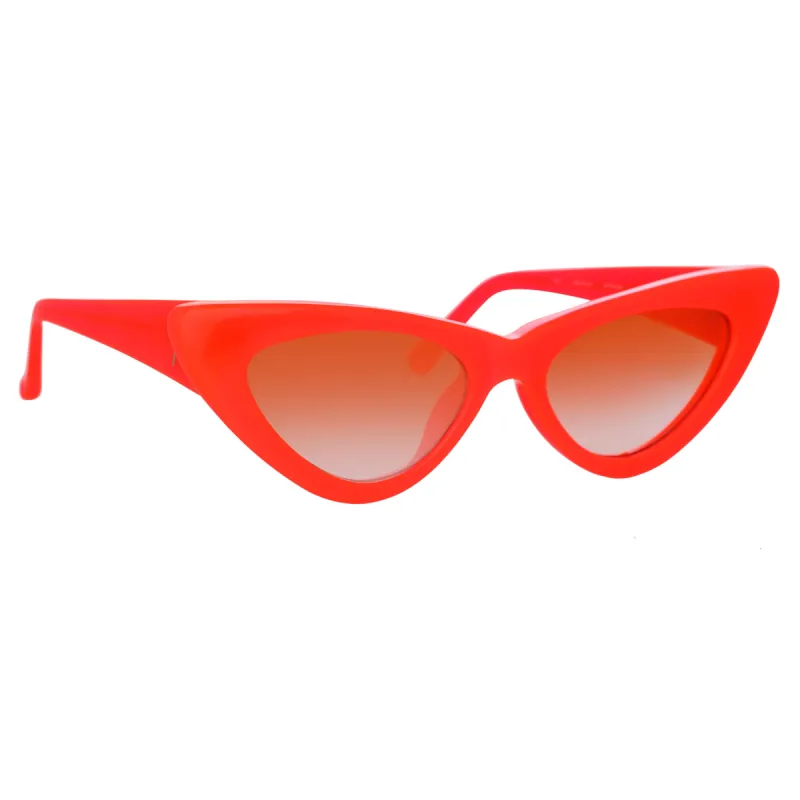 The Attico Dora Cat Eye Sunglasses in Pink sold by Linda Farrow